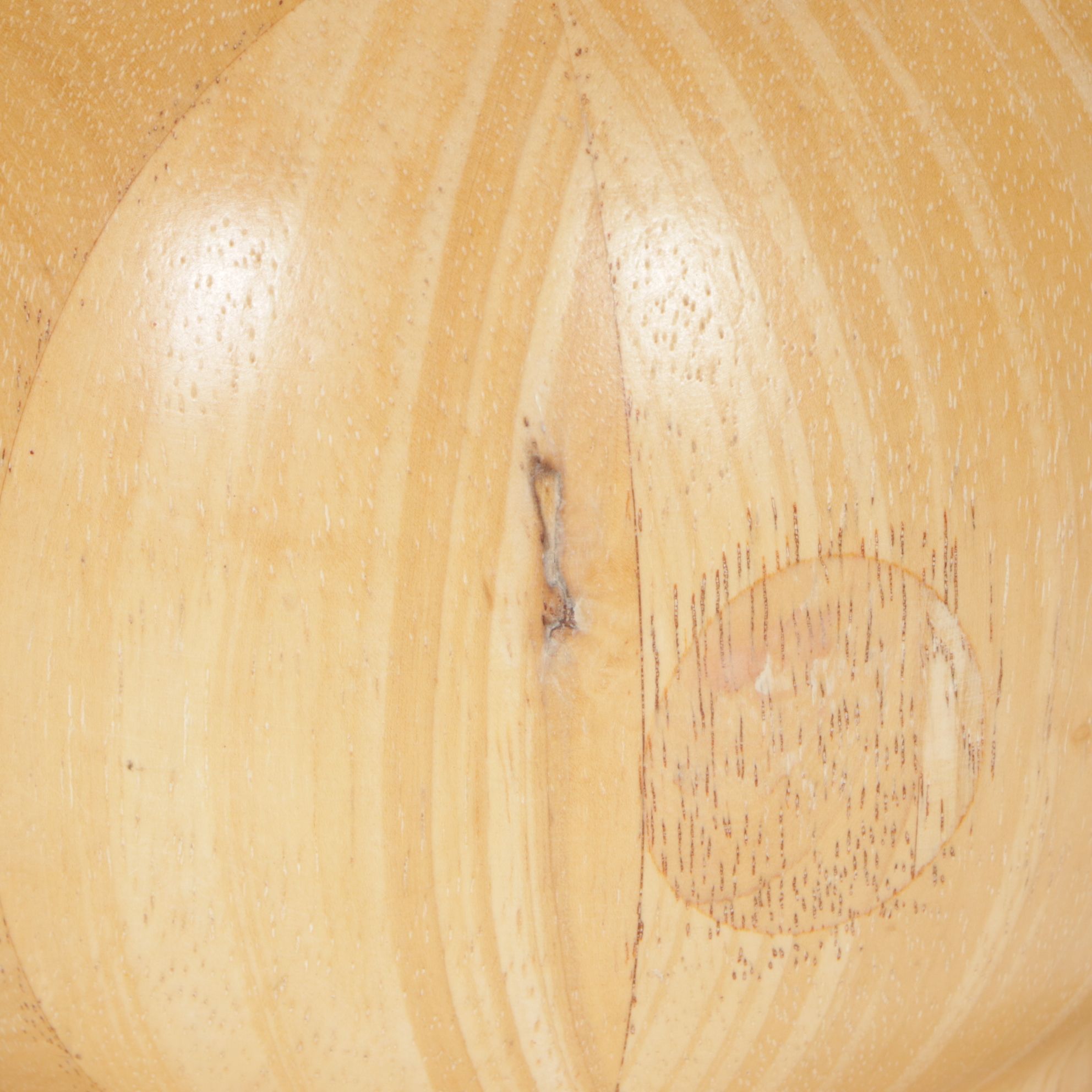 Triple Gourd Form Turned Wood Table Lamp and Cotton Shade, 21st Century