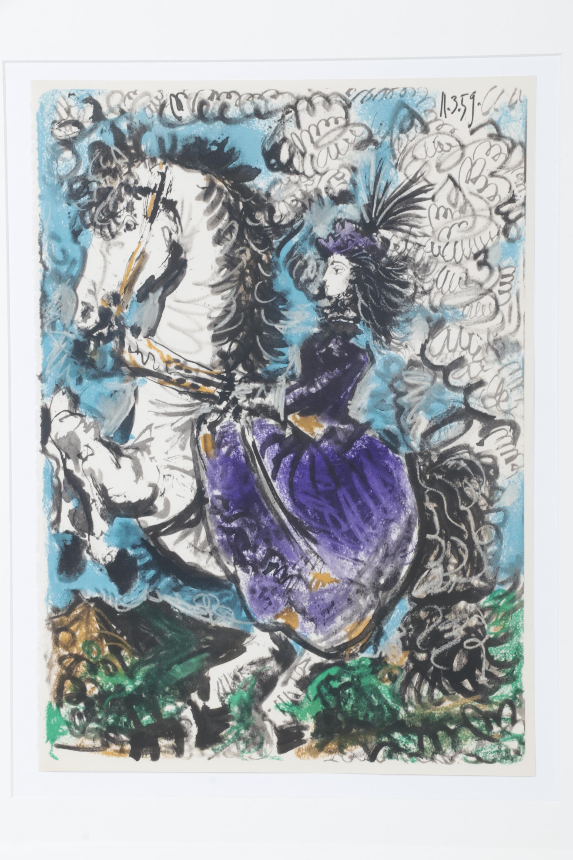 Lithograph after Pablo Picasso "Jacqueline on White Horse," 1961
