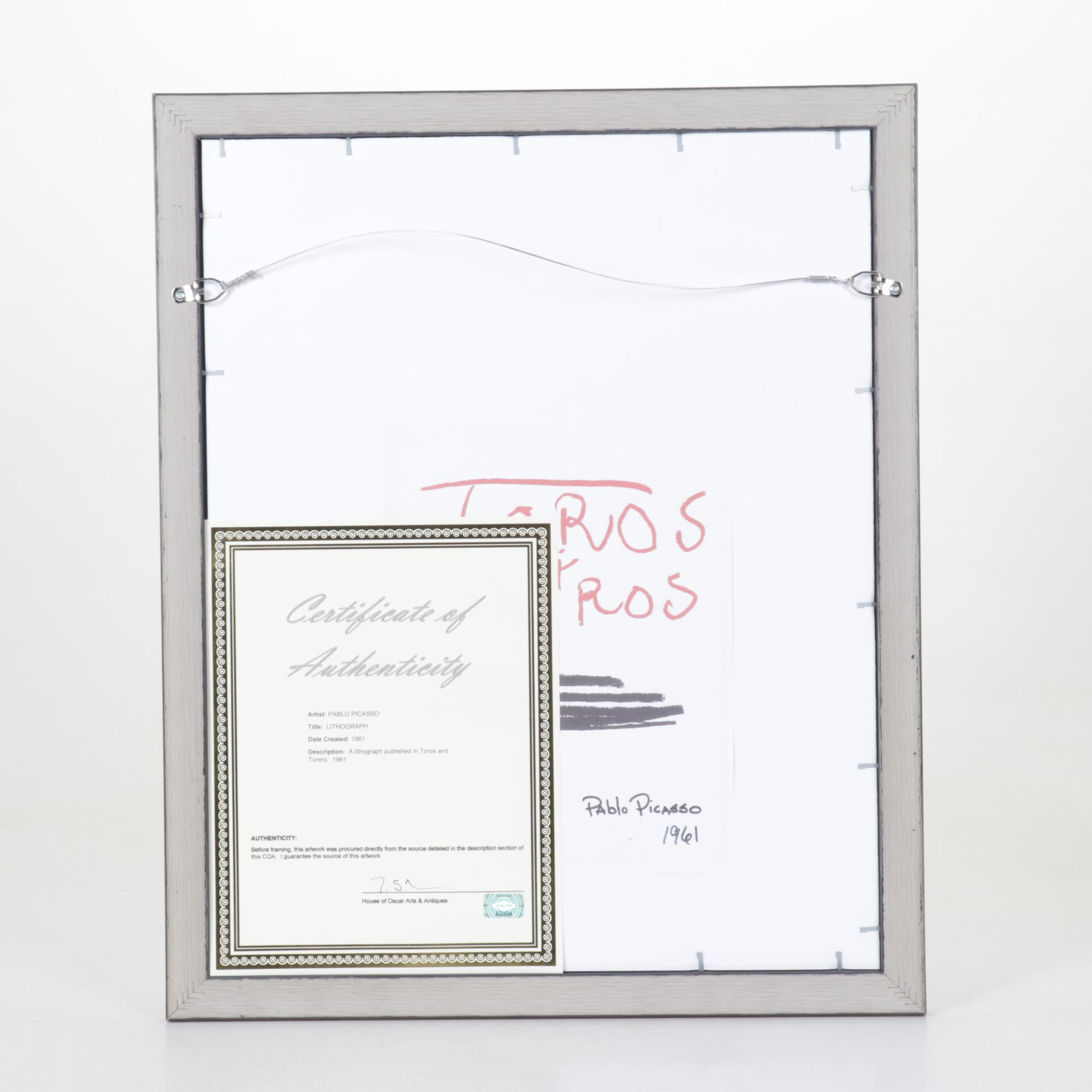 Lithograph after Pablo Picasso "Jacqueline on White Horse," 1961