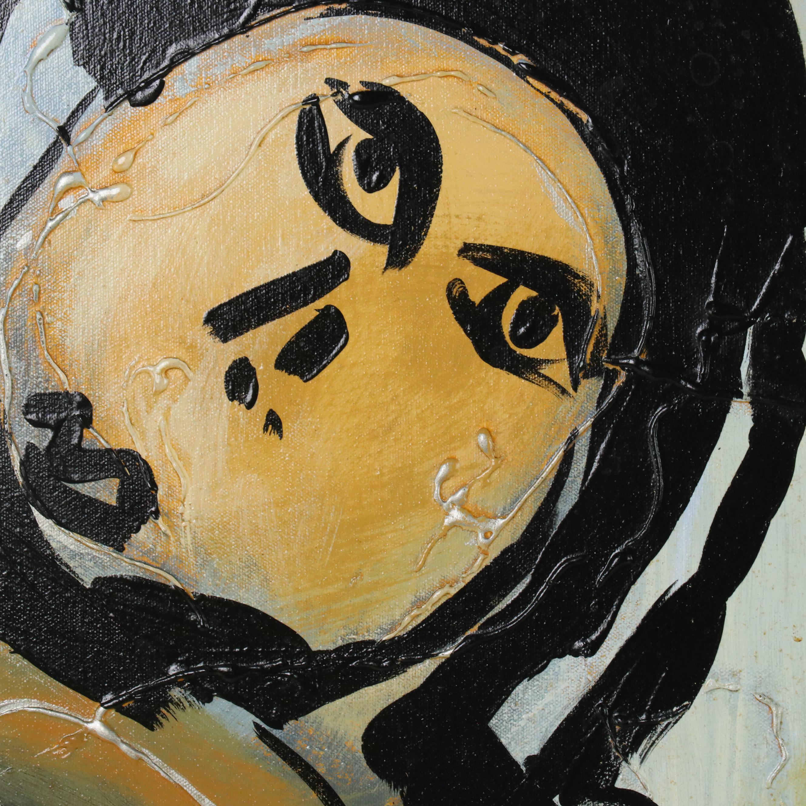 Peter Keil Abstract Figurative Acrylic Painting "Paris Ladies"