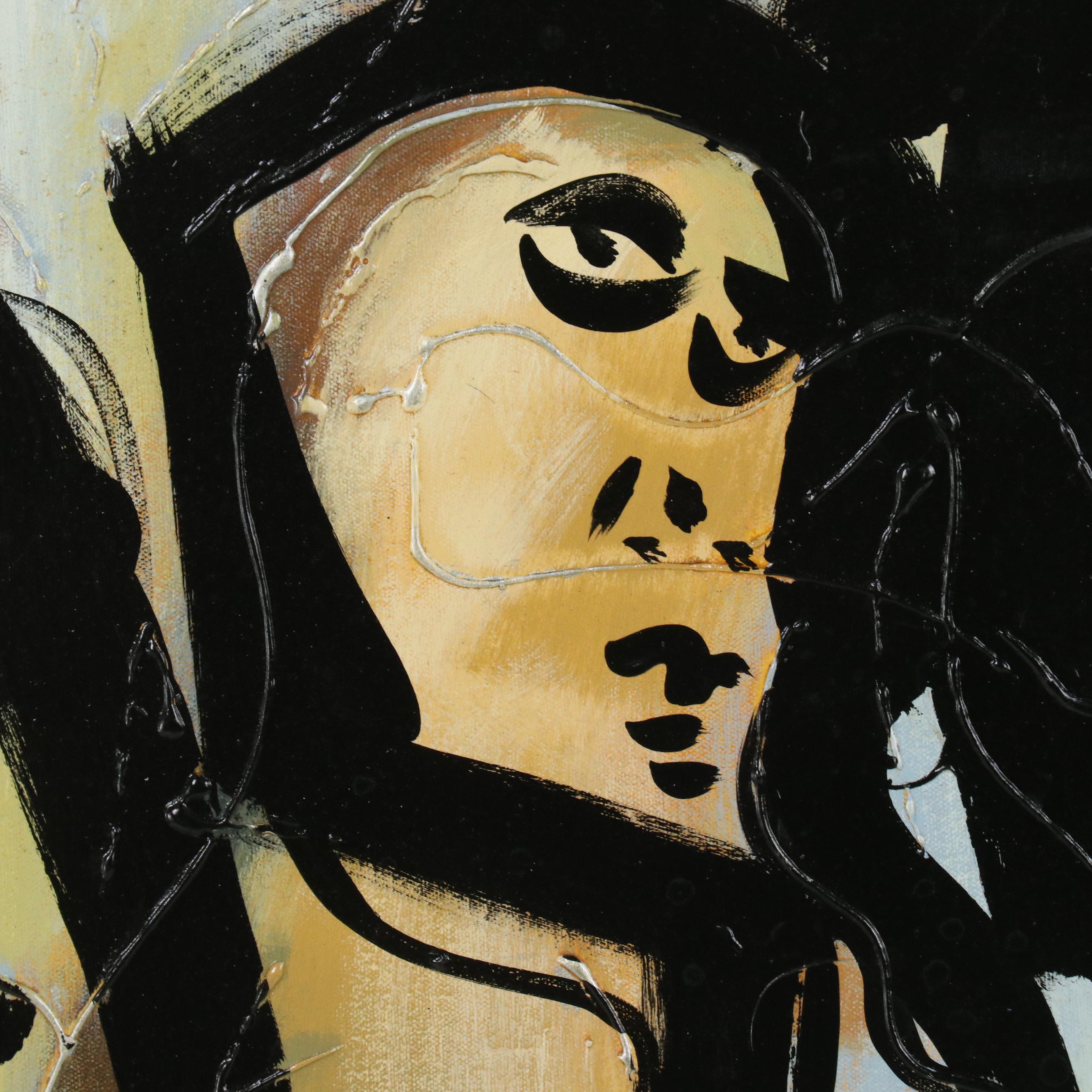 Peter Keil Abstract Figurative Acrylic Painting "Paris Ladies"