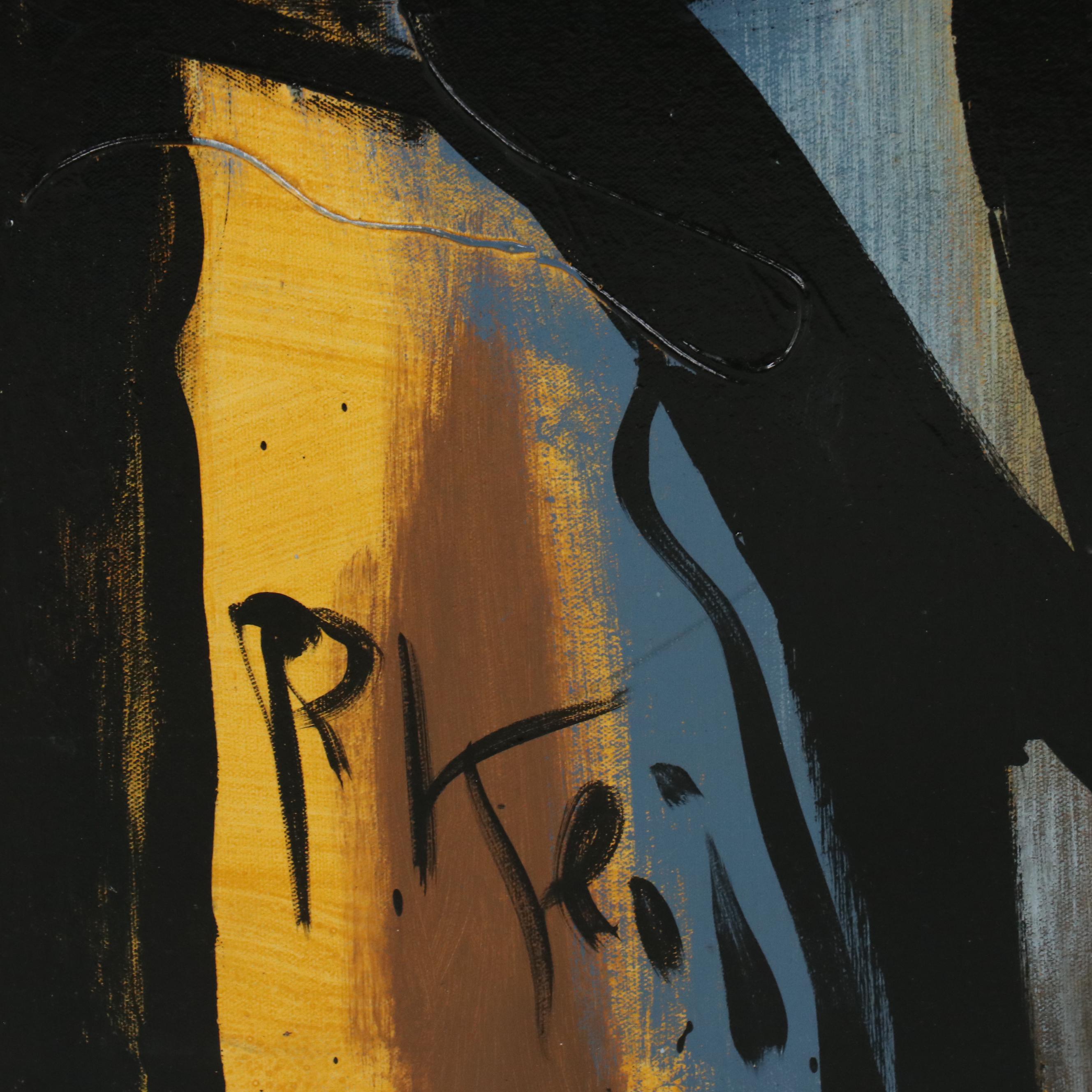 Peter Keil Abstract Figurative Acrylic Painting "Paris Ladies"