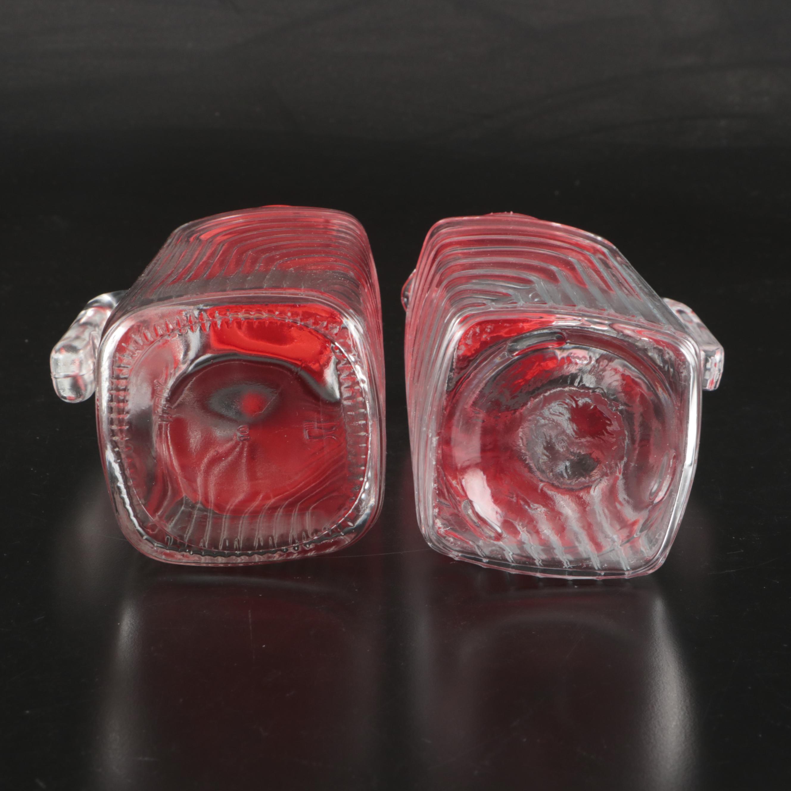 Art Deco Style Glass Square Refrigerator Pitchers