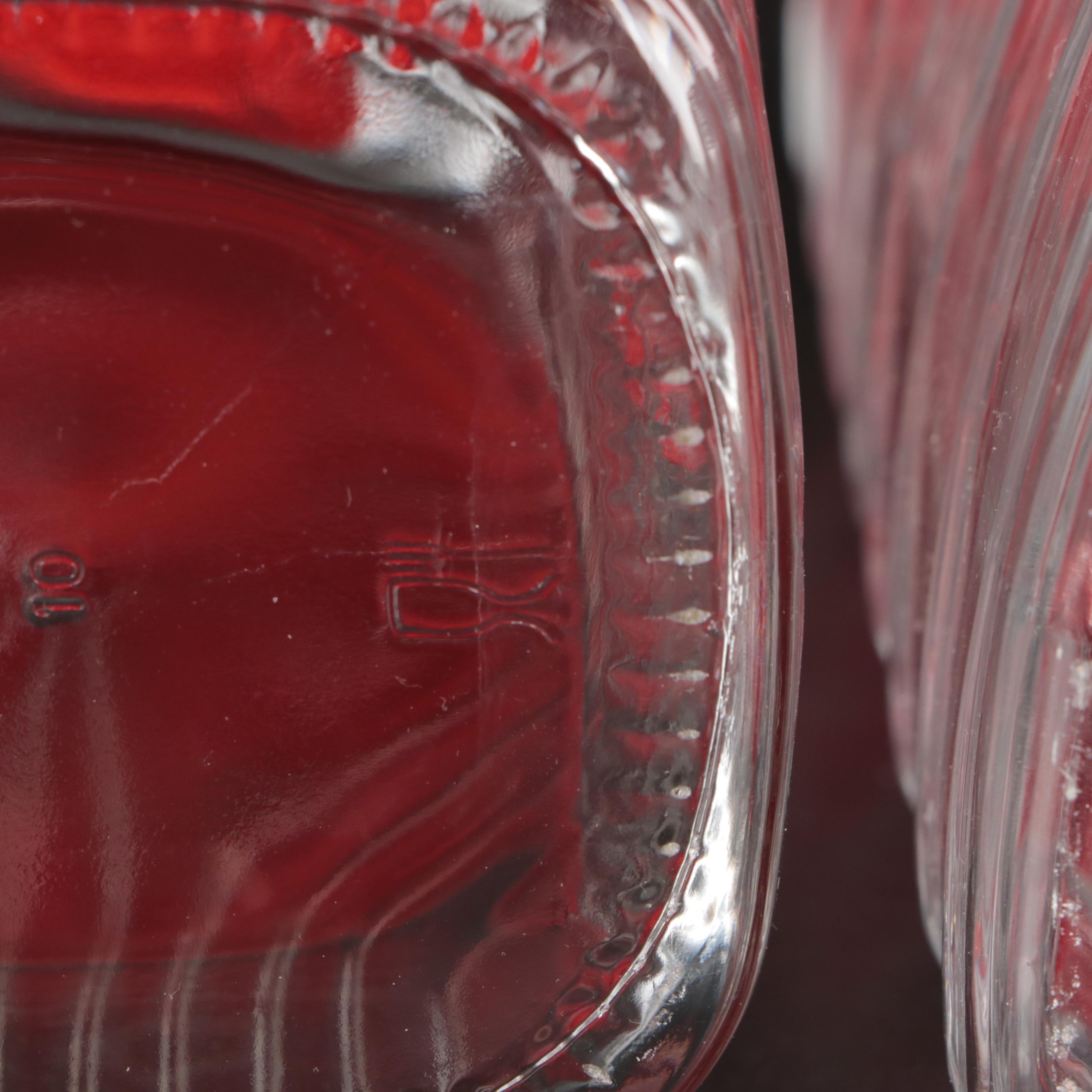 Art Deco Style Glass Square Refrigerator Pitchers