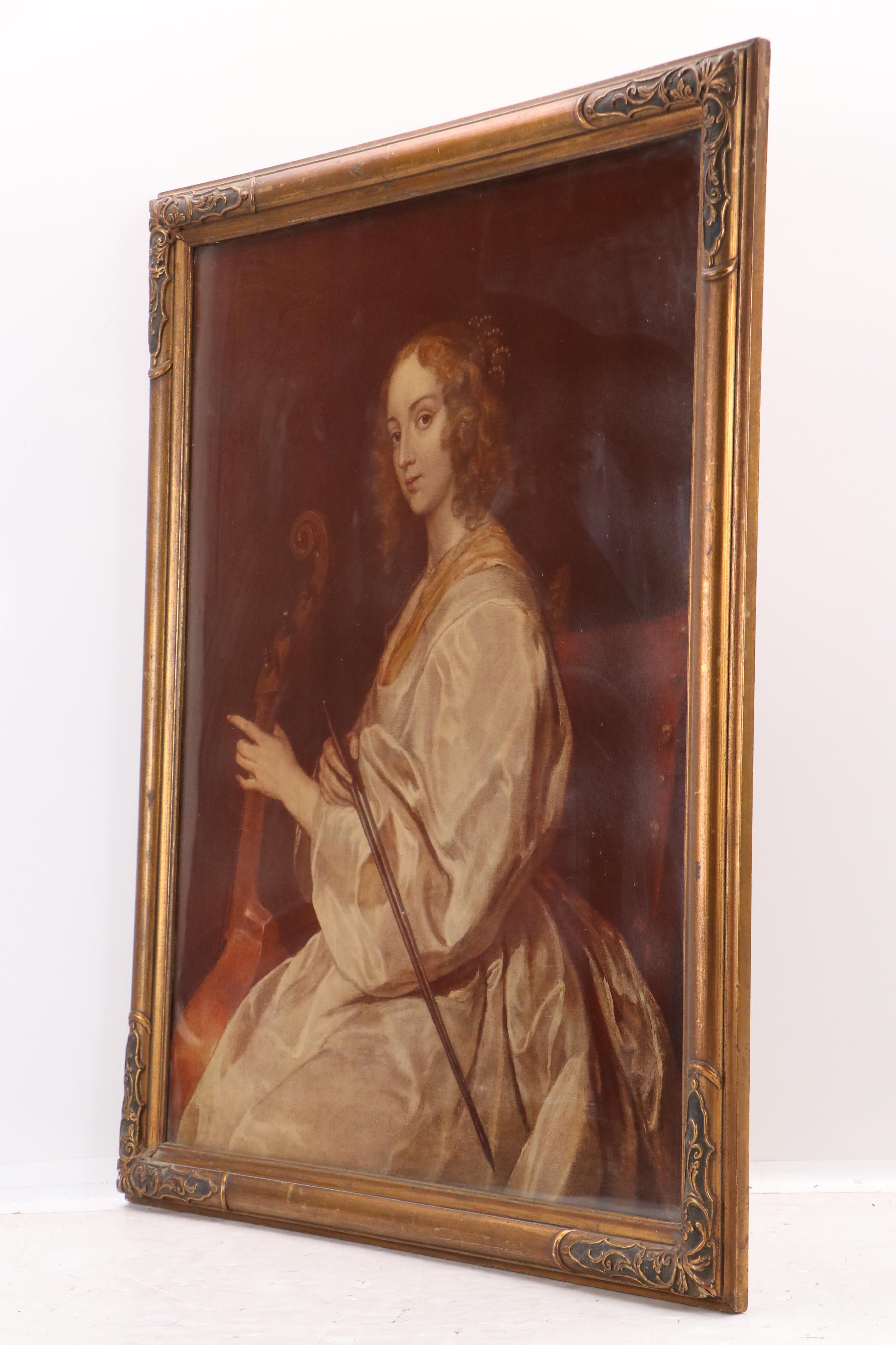 Photogravure After A. Van Dyck "Portrait of Mary Ruthven, Wife of the Artist"