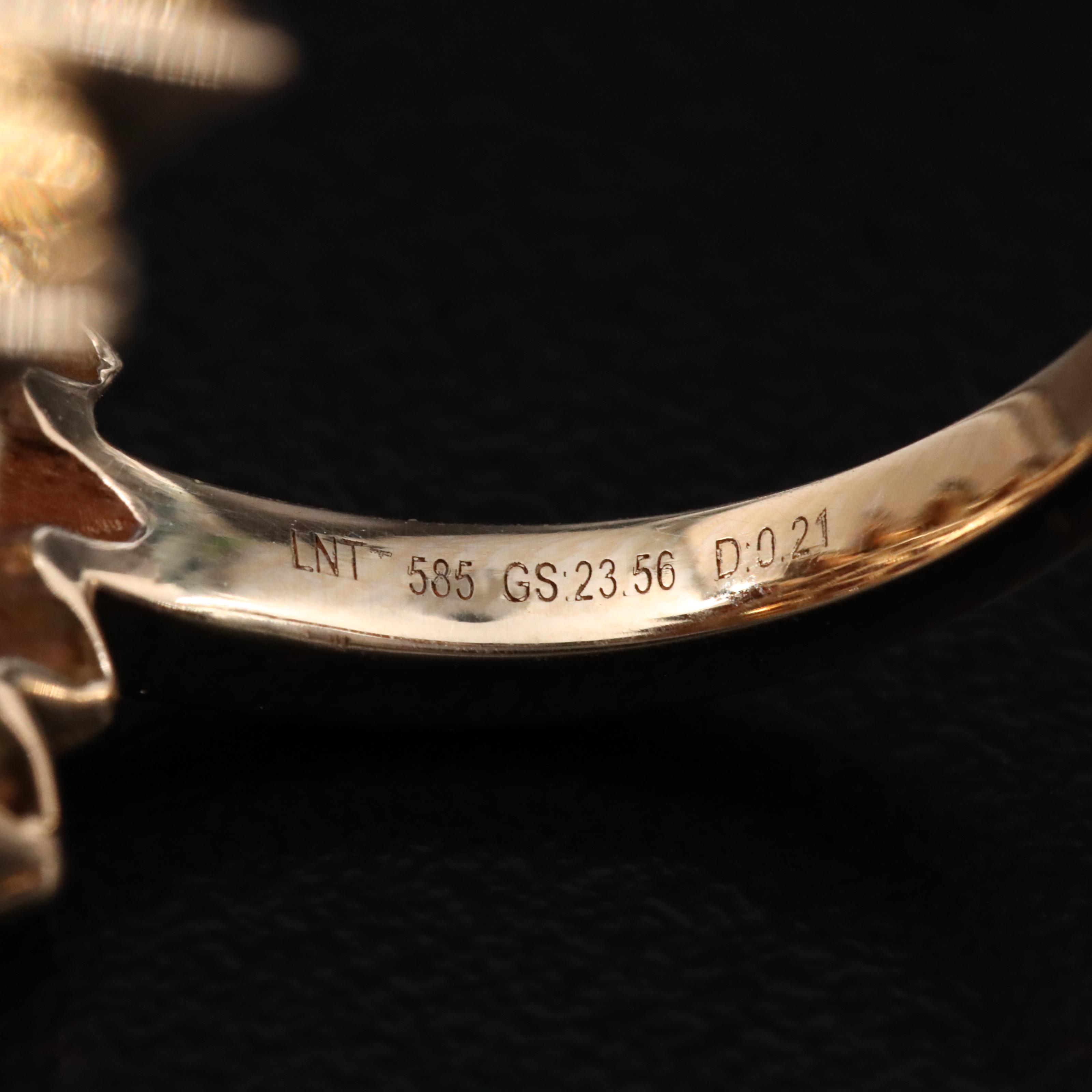 14K 20.01 CT Ruby, Orange Sapphire, and Diamond Ring with IGI Jewelry Report