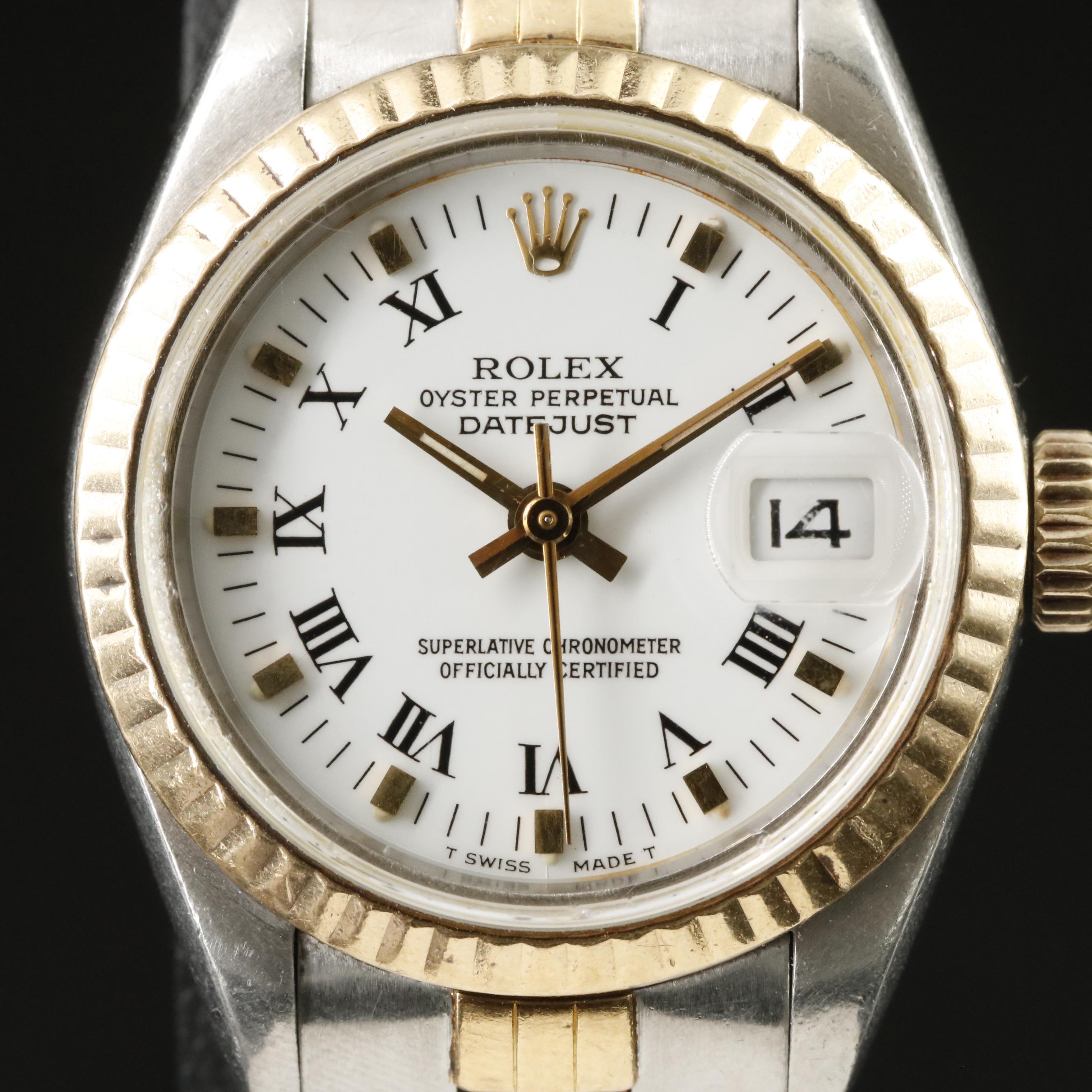 Rolex Datejust 69173 18K & Steel Vintage Watch c.1989