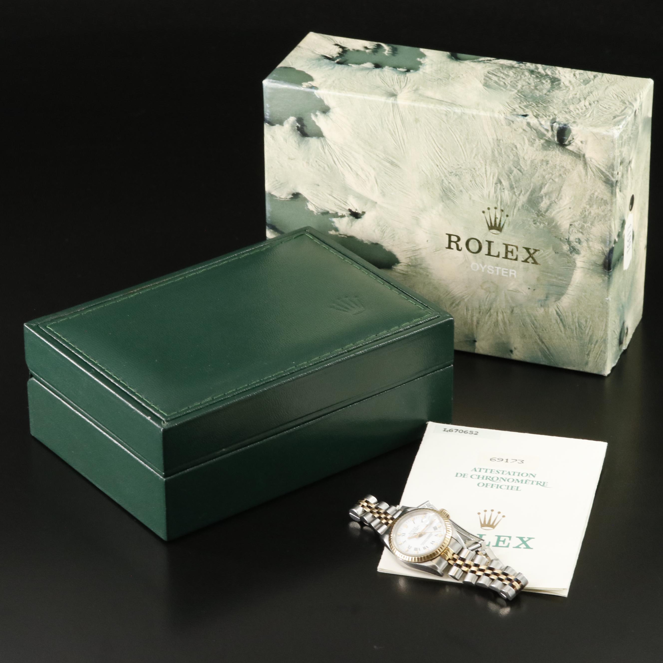 Rolex Datejust 69173 18K & Steel Vintage Watch c.1989