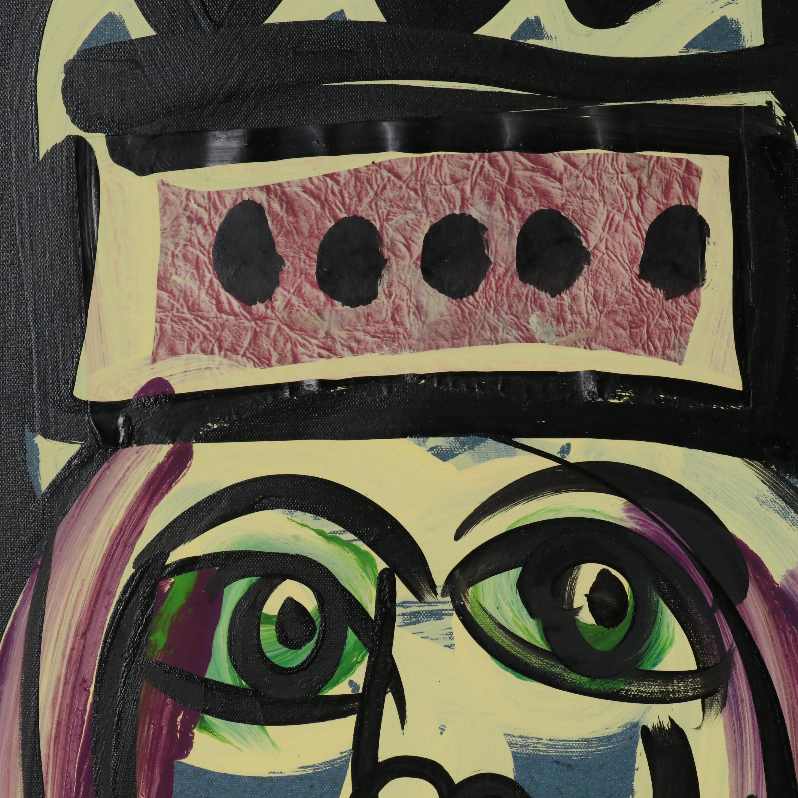 Peter Keil Abstract Figurative Acrylic Painting with Buzz Lightyear