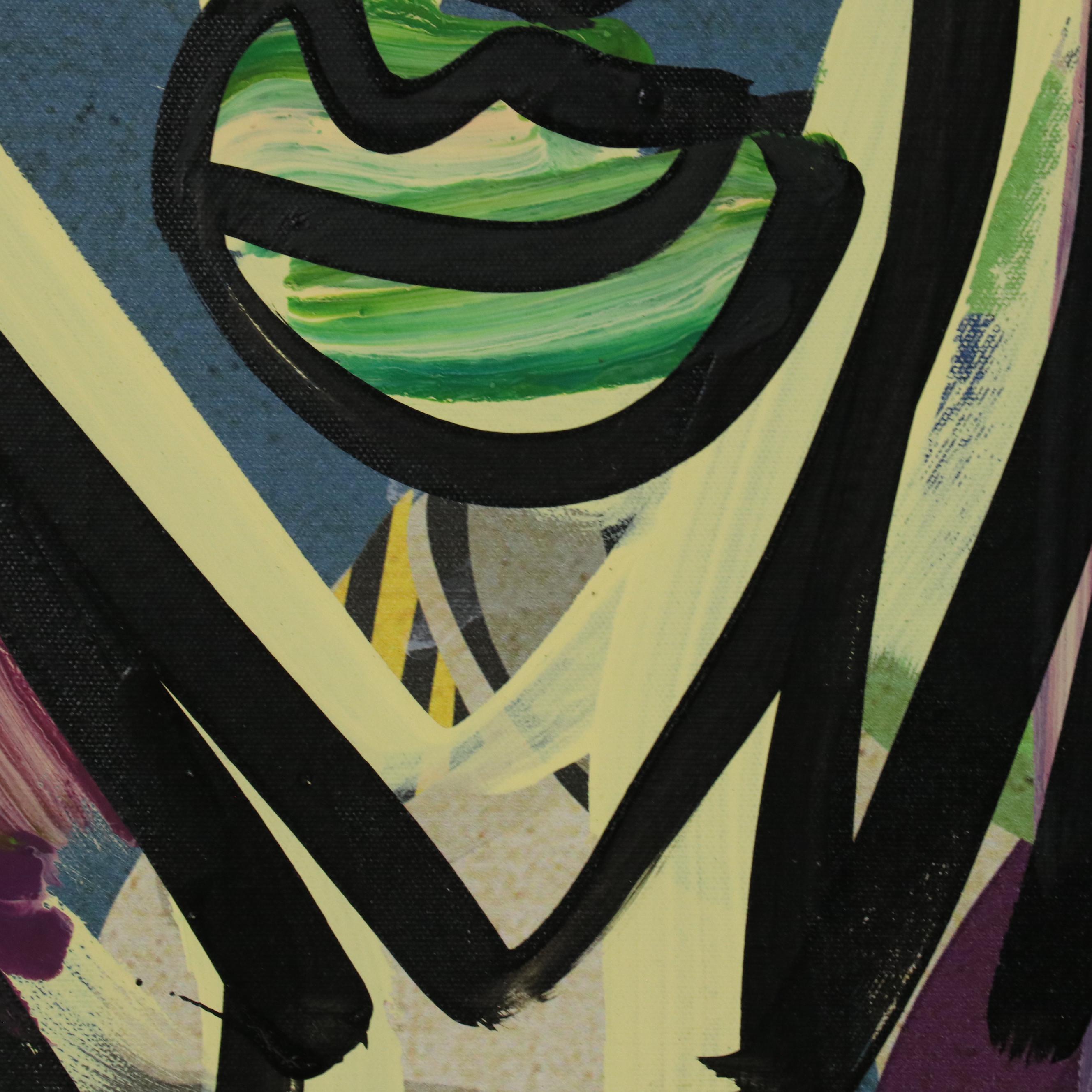 Peter Keil Abstract Figurative Acrylic Painting with Buzz Lightyear