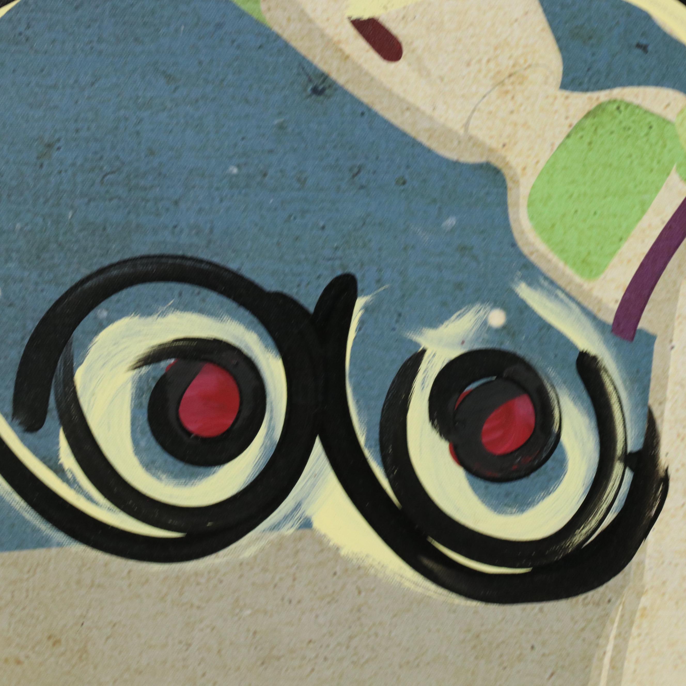 Peter Keil Abstract Figurative Acrylic Painting with Buzz Lightyear