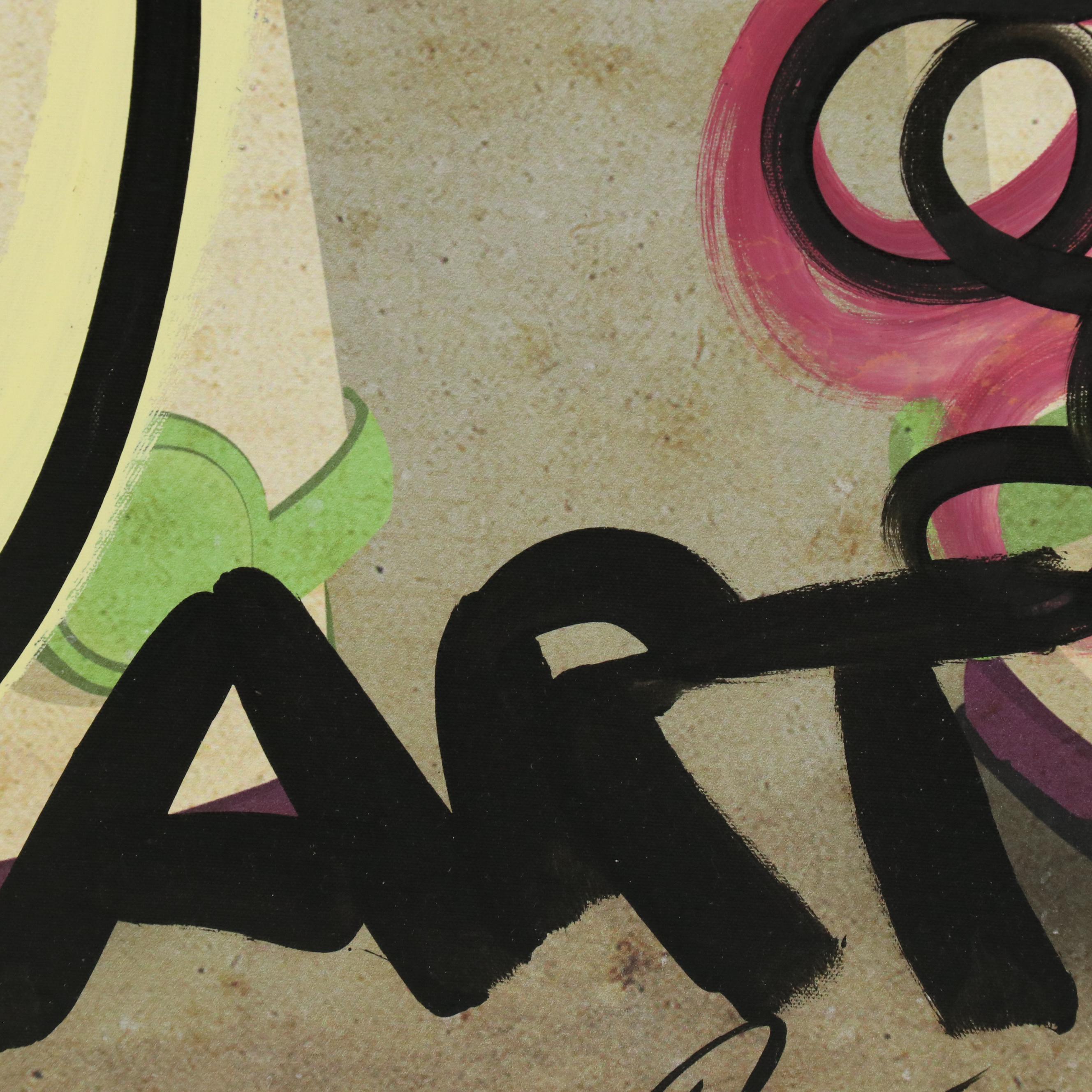 Peter Keil Abstract Figurative Acrylic Painting with Buzz Lightyear