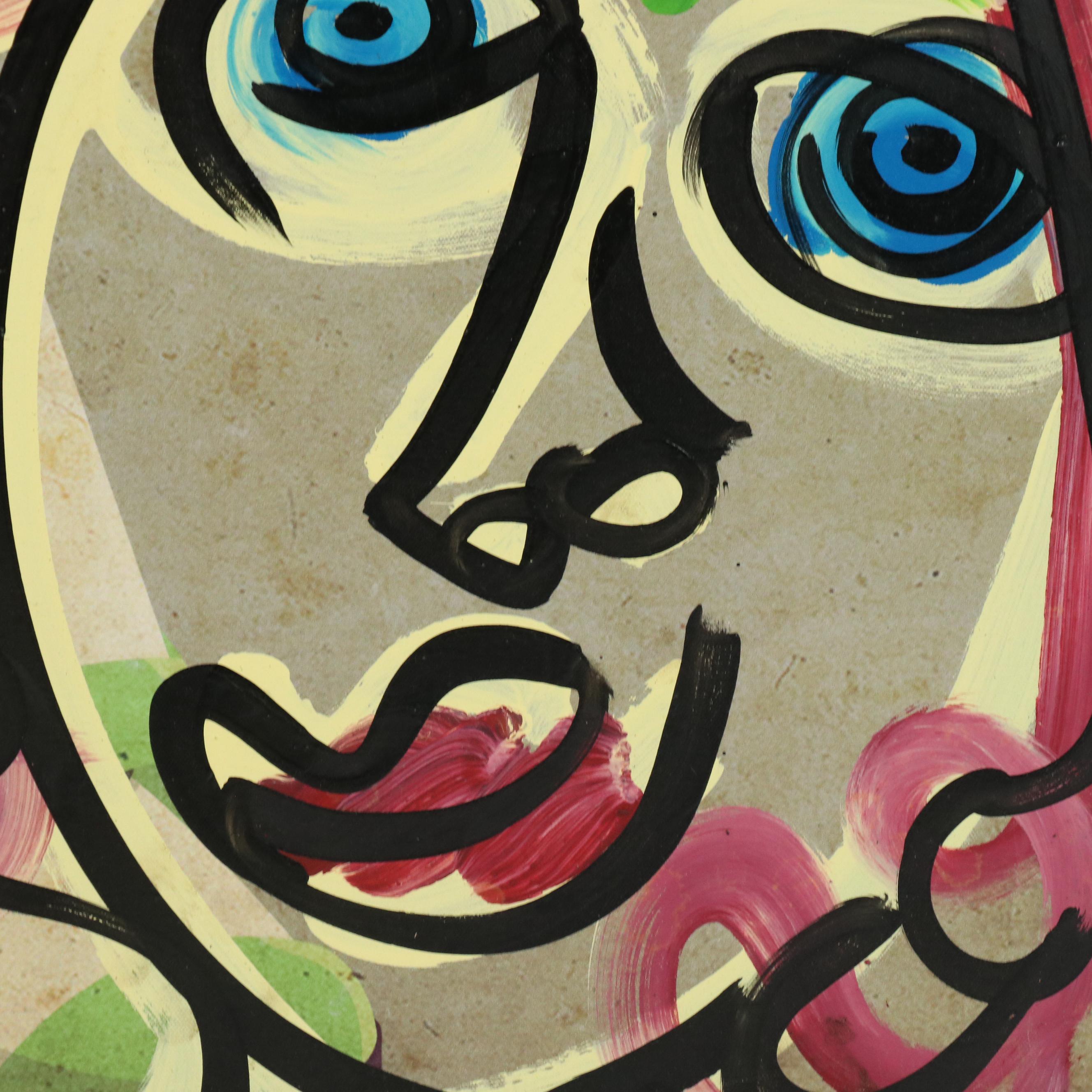 Peter Keil Abstract Figurative Acrylic Painting with Buzz Lightyear