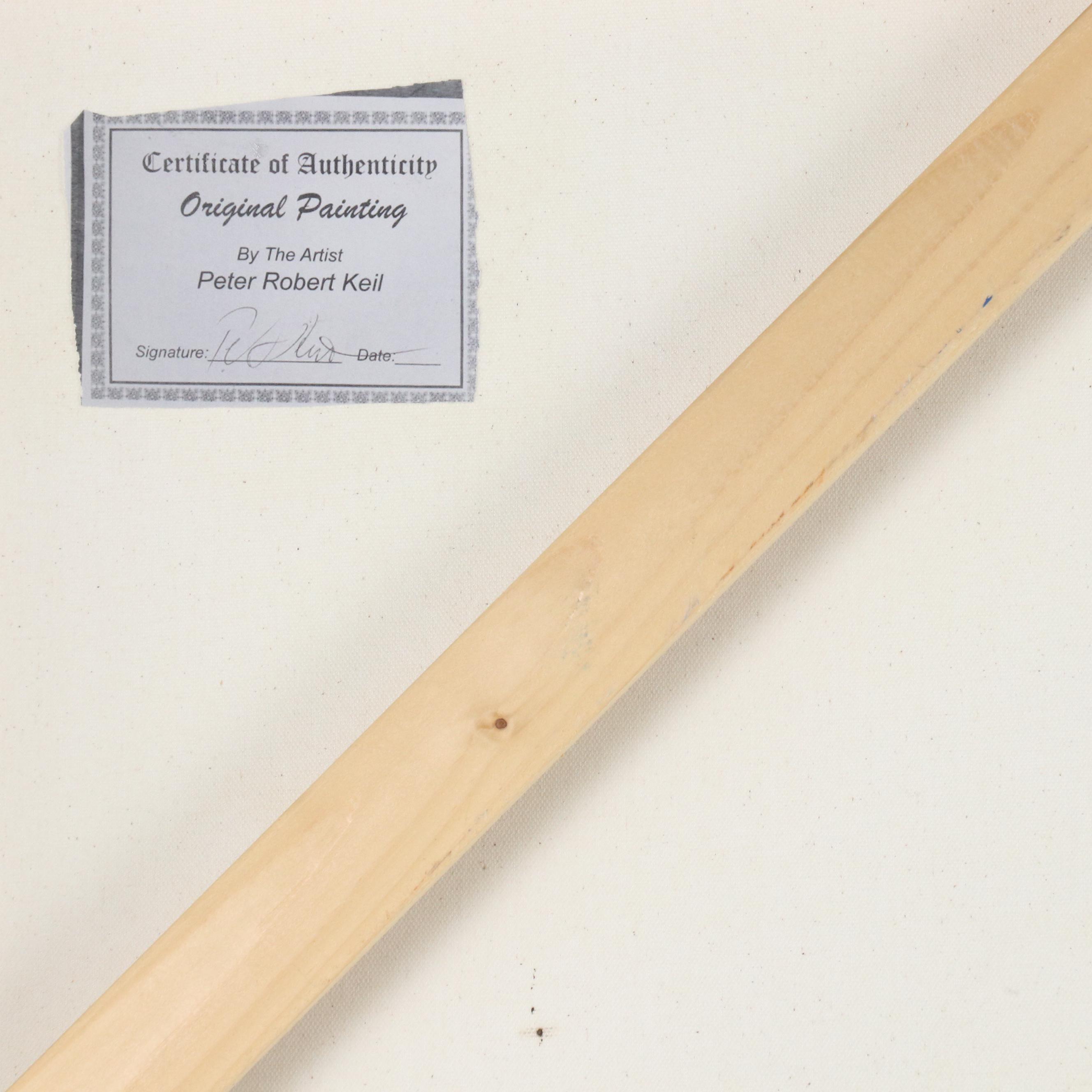 Peter Keil Abstract Figurative Acrylic Painting with Buzz Lightyear