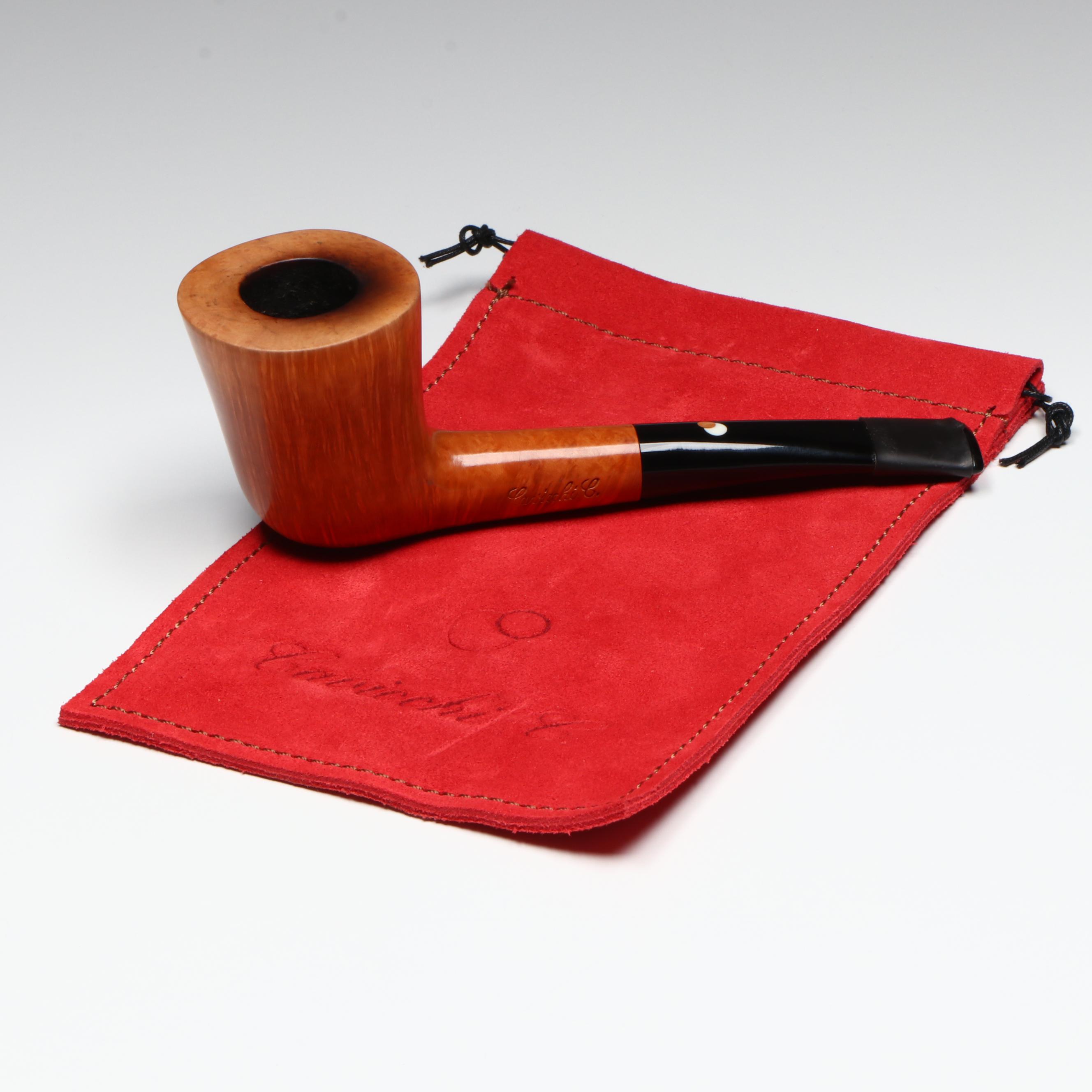 Claudio Cavicchi Italian Briar Wood Bent Dublin Tobacco Pipe