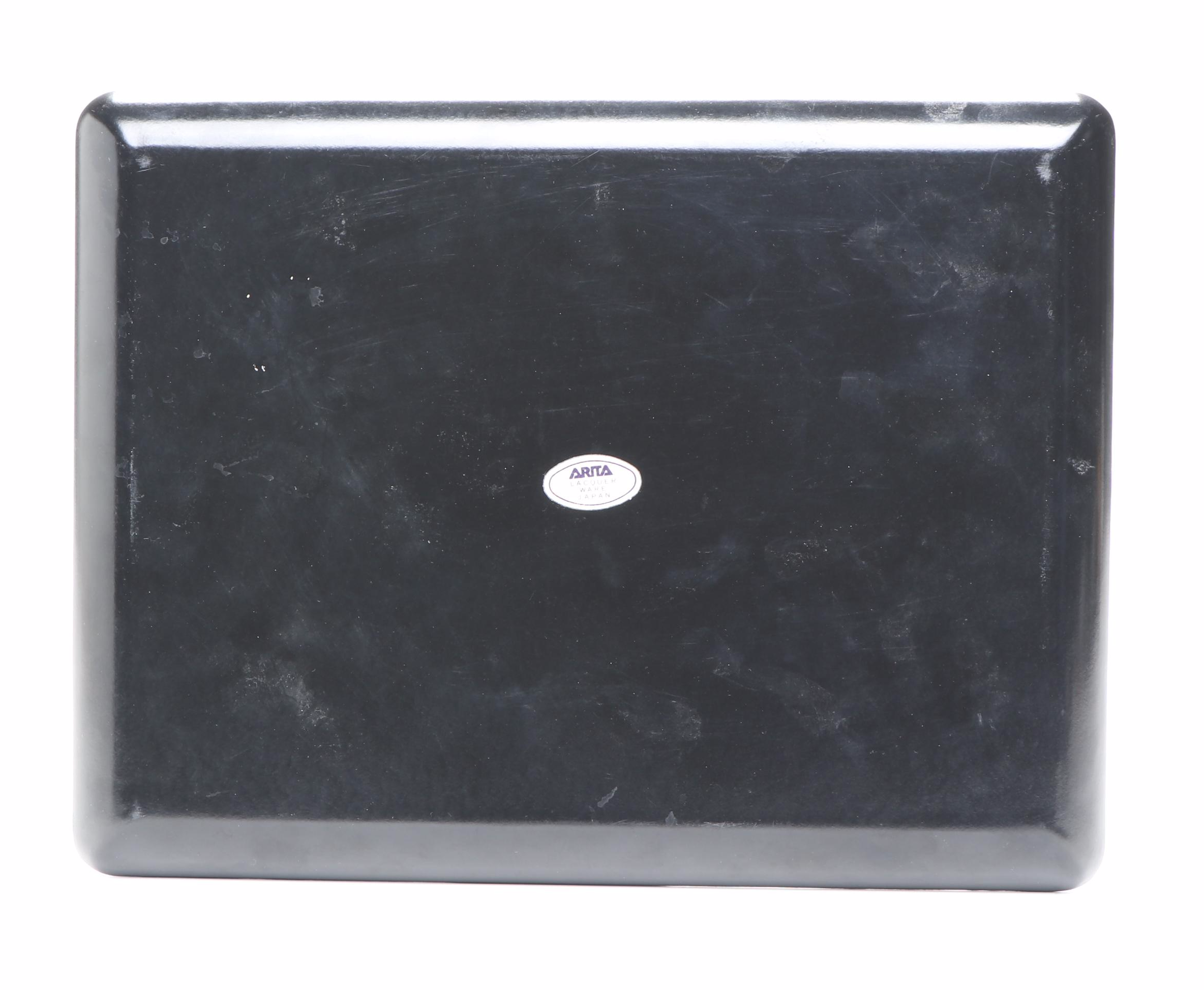 Arita Japanese Peacock Lacquerware Trays, Mid to Late 20th Century