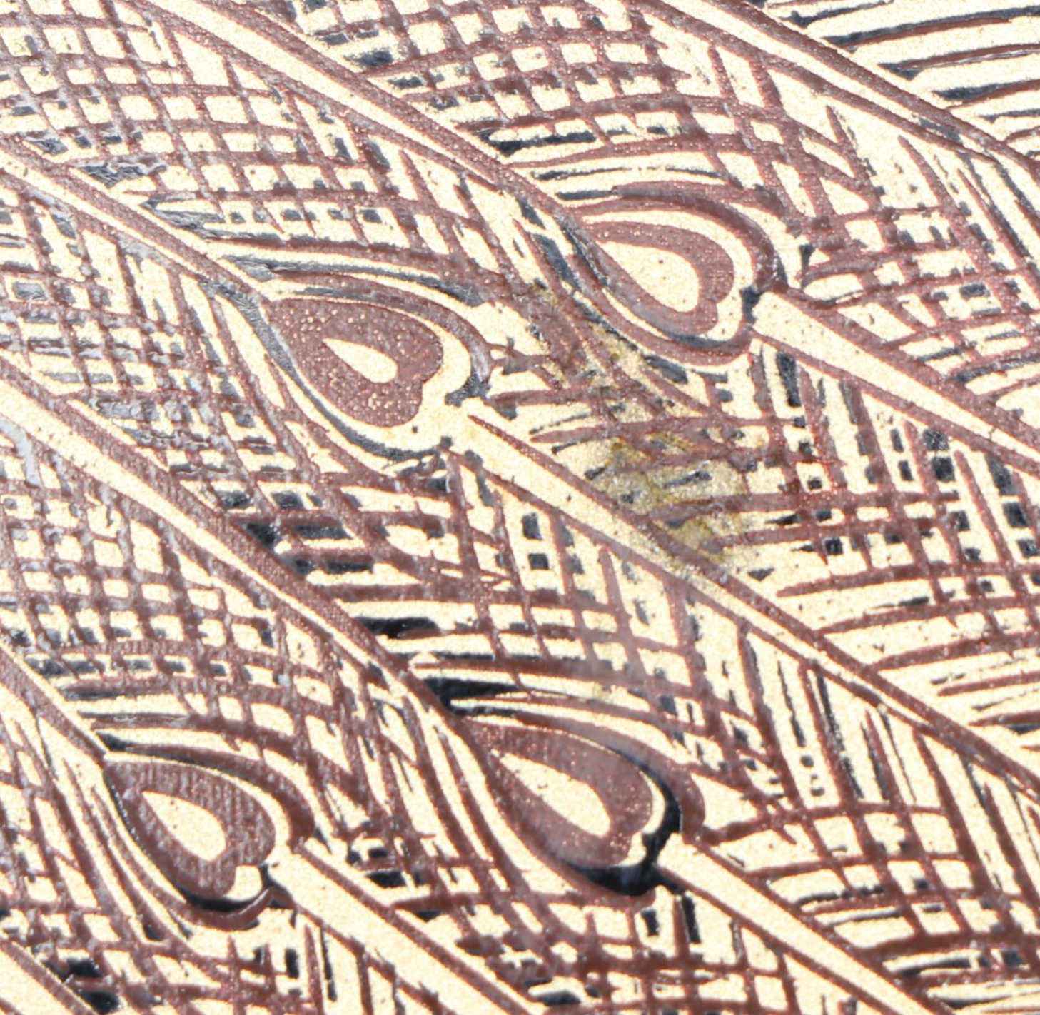 Arita Japanese Peacock Lacquerware Trays, Mid to Late 20th Century