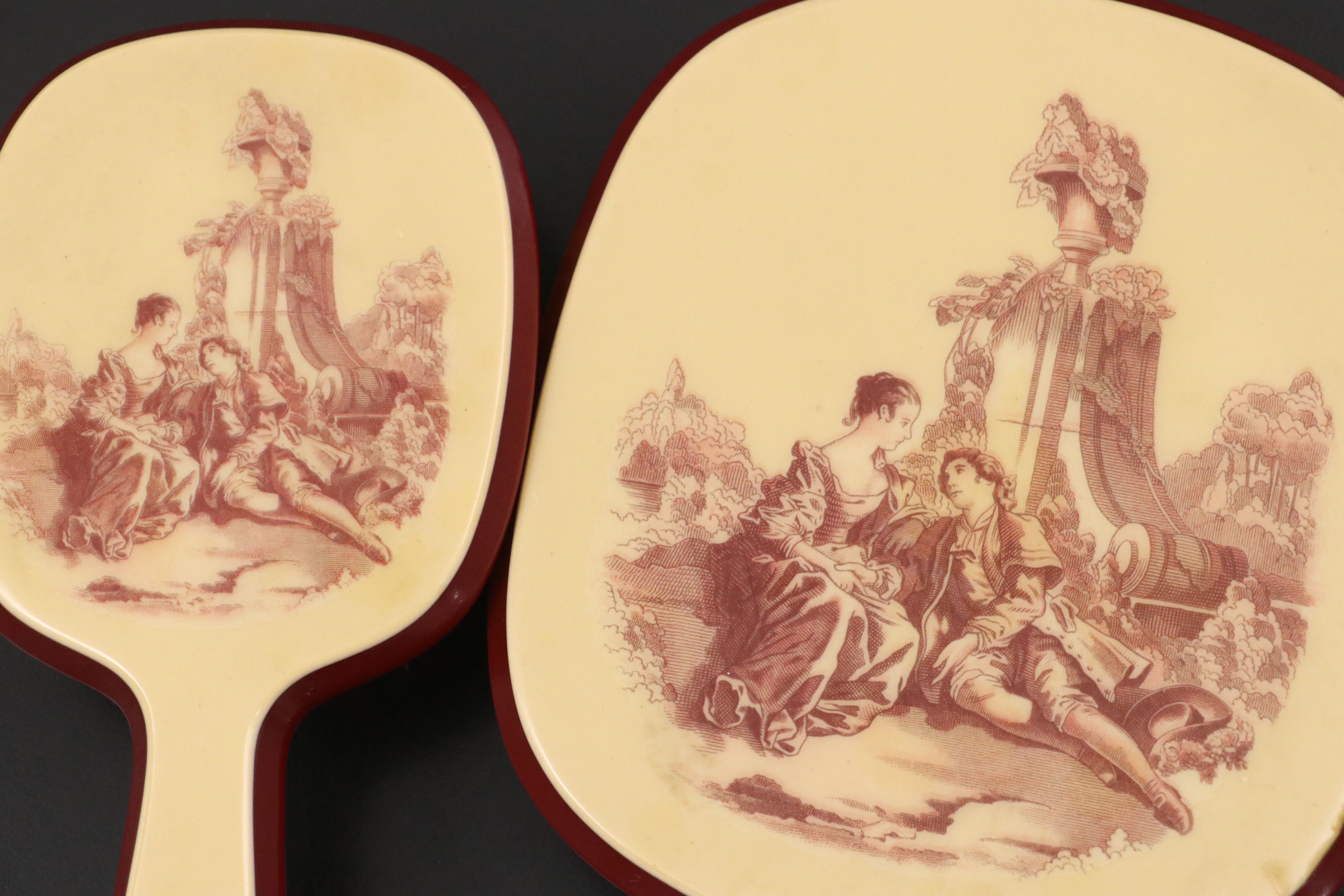 Colonial Quality French Ivory Shoe Brush, Vanity Jars, Hand Mirror and More