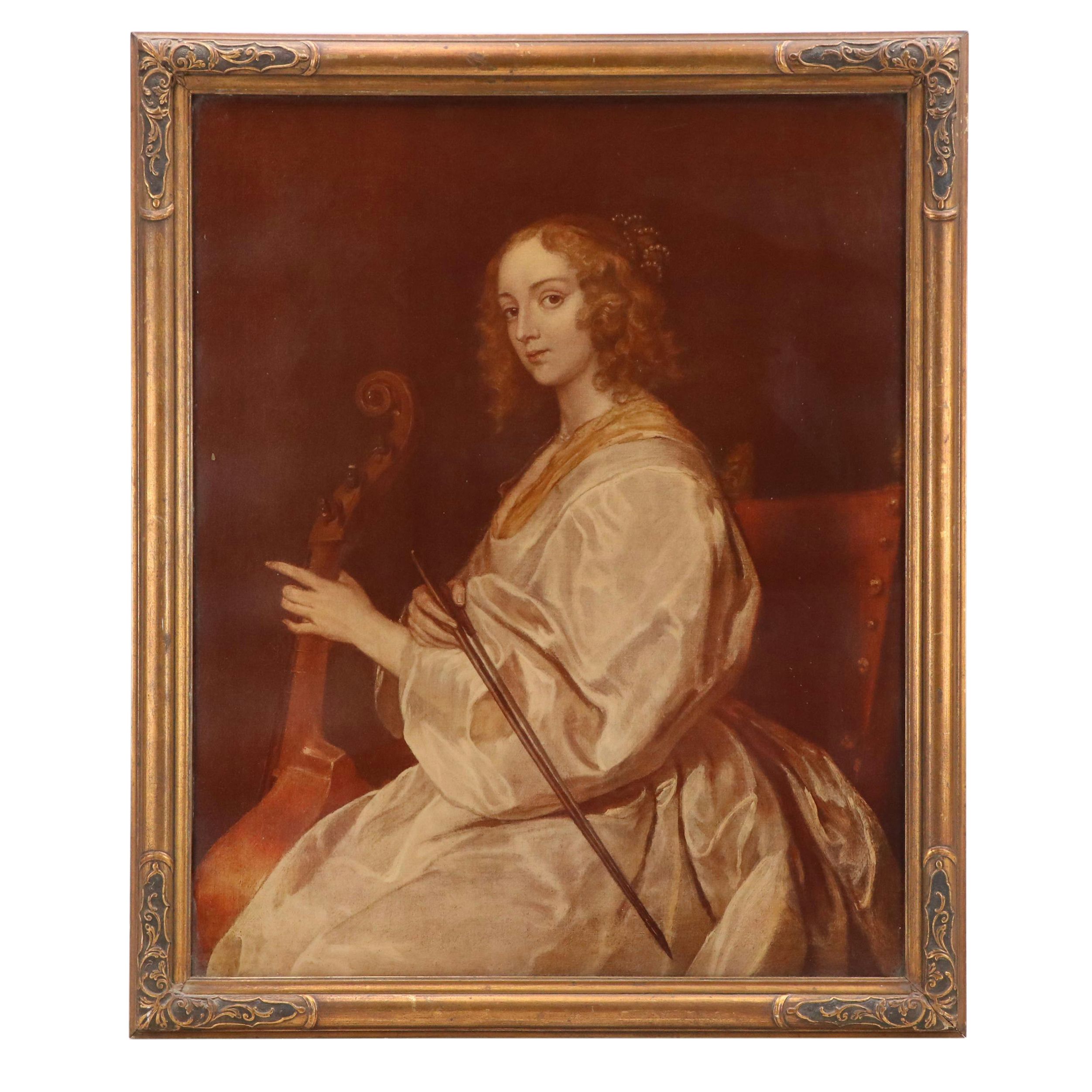 Photogravure After A. Van Dyck "Portrait of Mary Ruthven, Wife of the Artist"