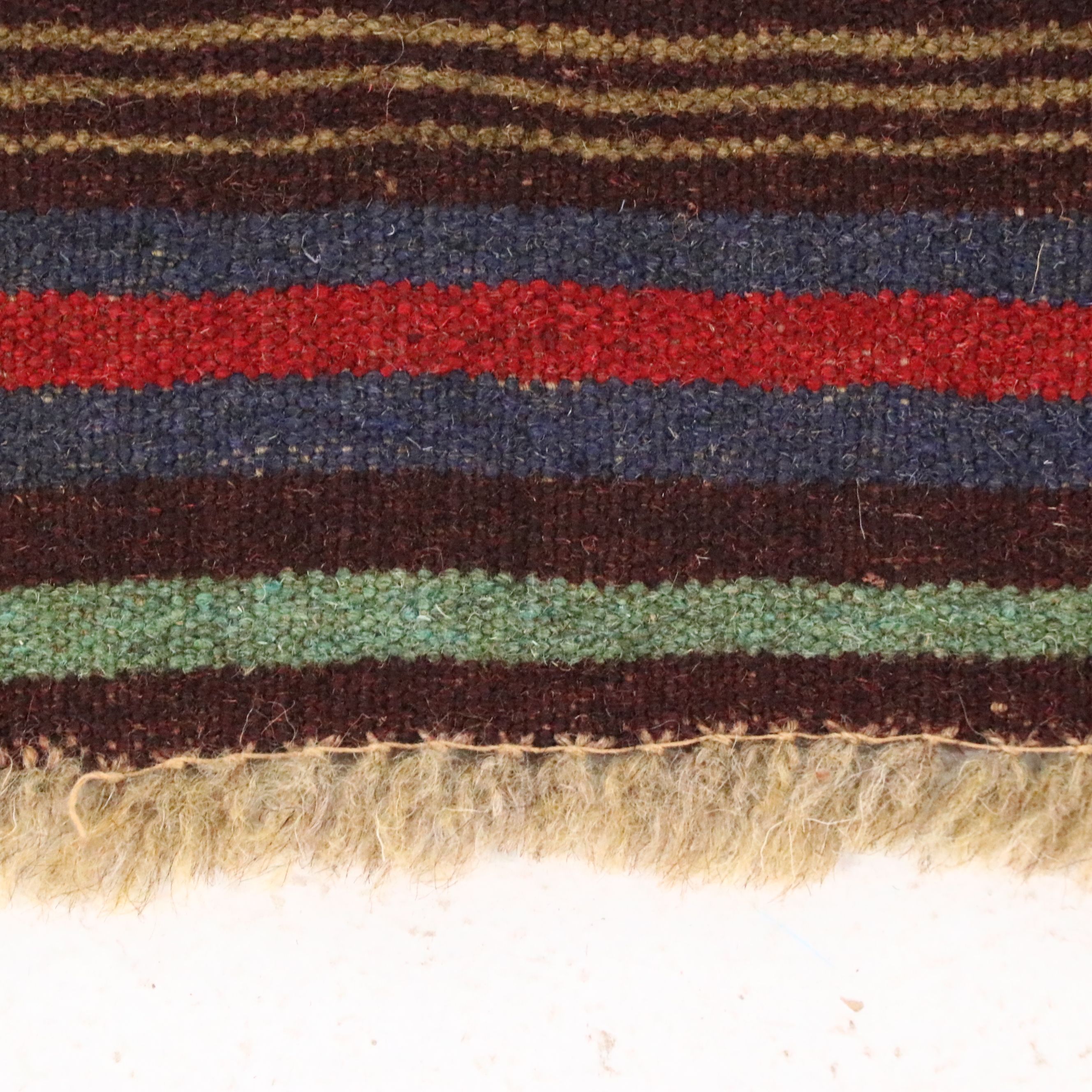 4'1 x 6'1 Handwoven Afghan Mixed Technique Pictorial War Area Rug