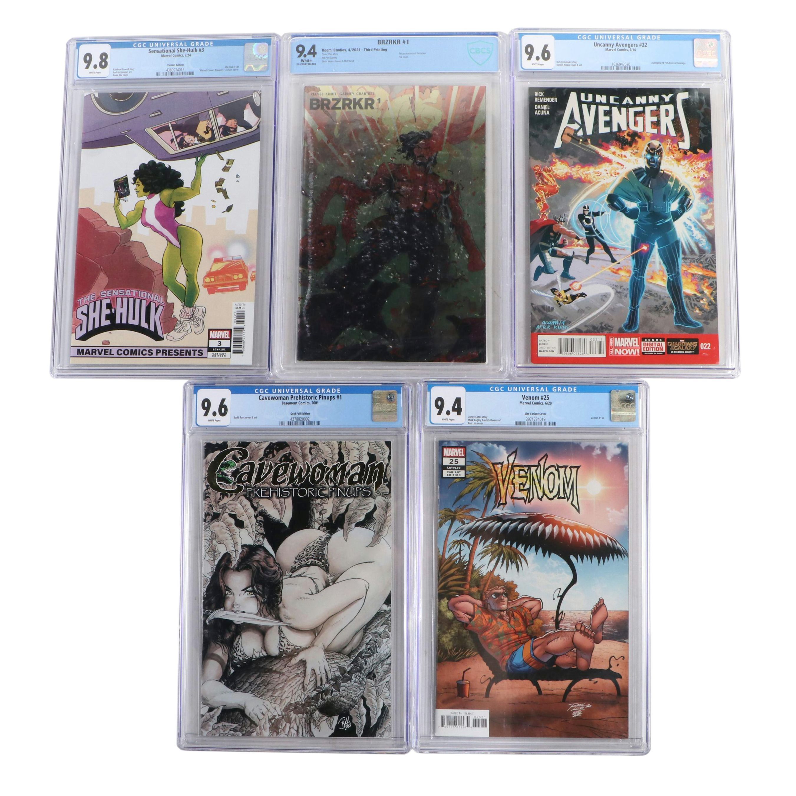 Modern Age Comic Books Featuring CGC Graded "The Sensational She-Hulk" and More