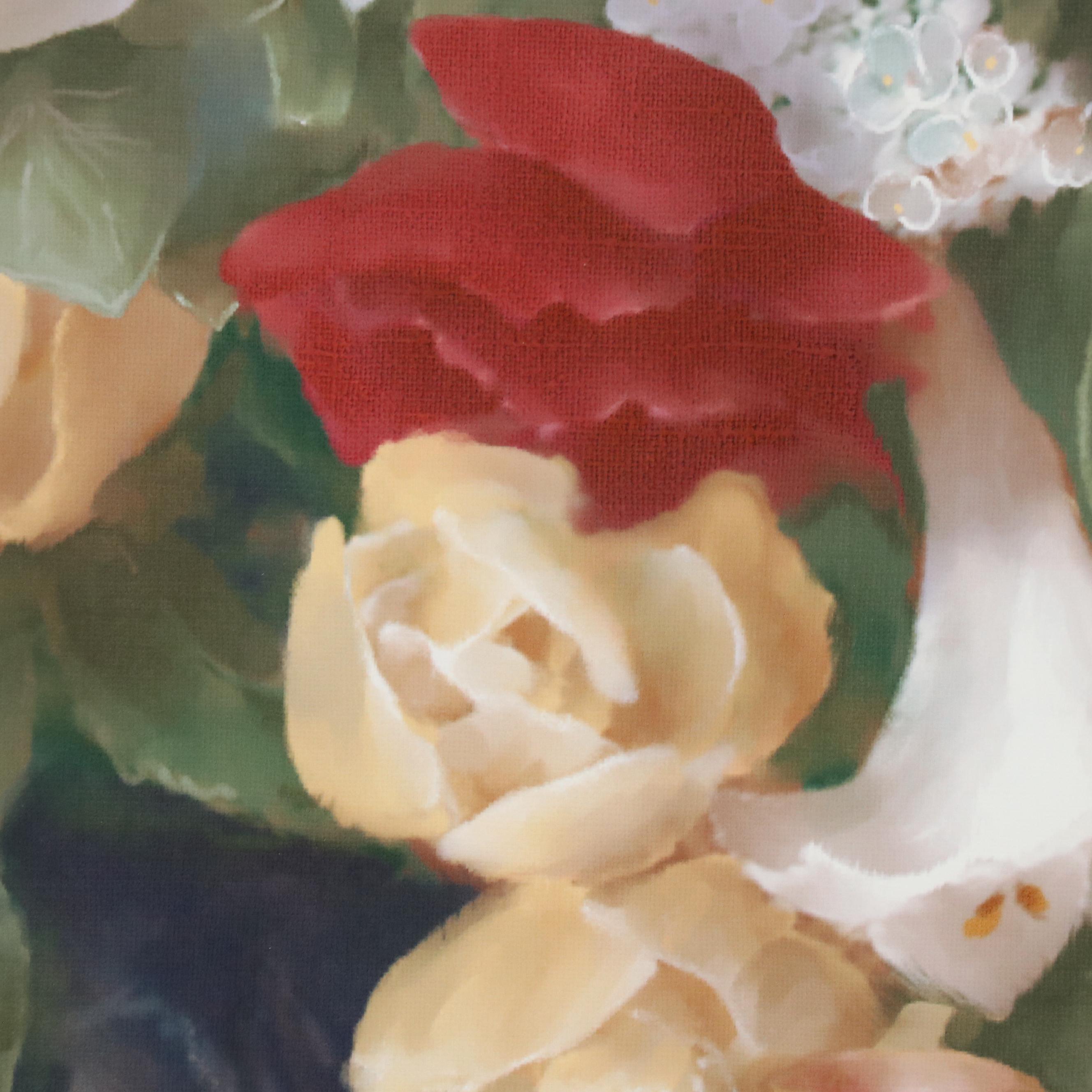 Kathy Haines Dench Large-Scale Offset Lithograph "Angel Trumpets II," 1998