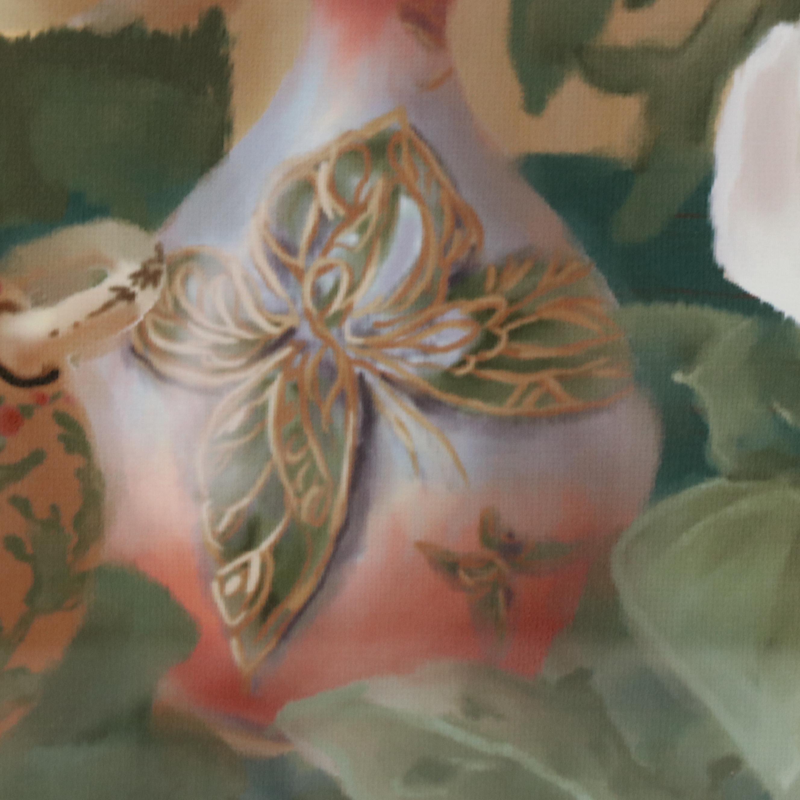 Kathy Haines Dench Large-Scale Offset Lithograph "Angel Trumpets II," 1998