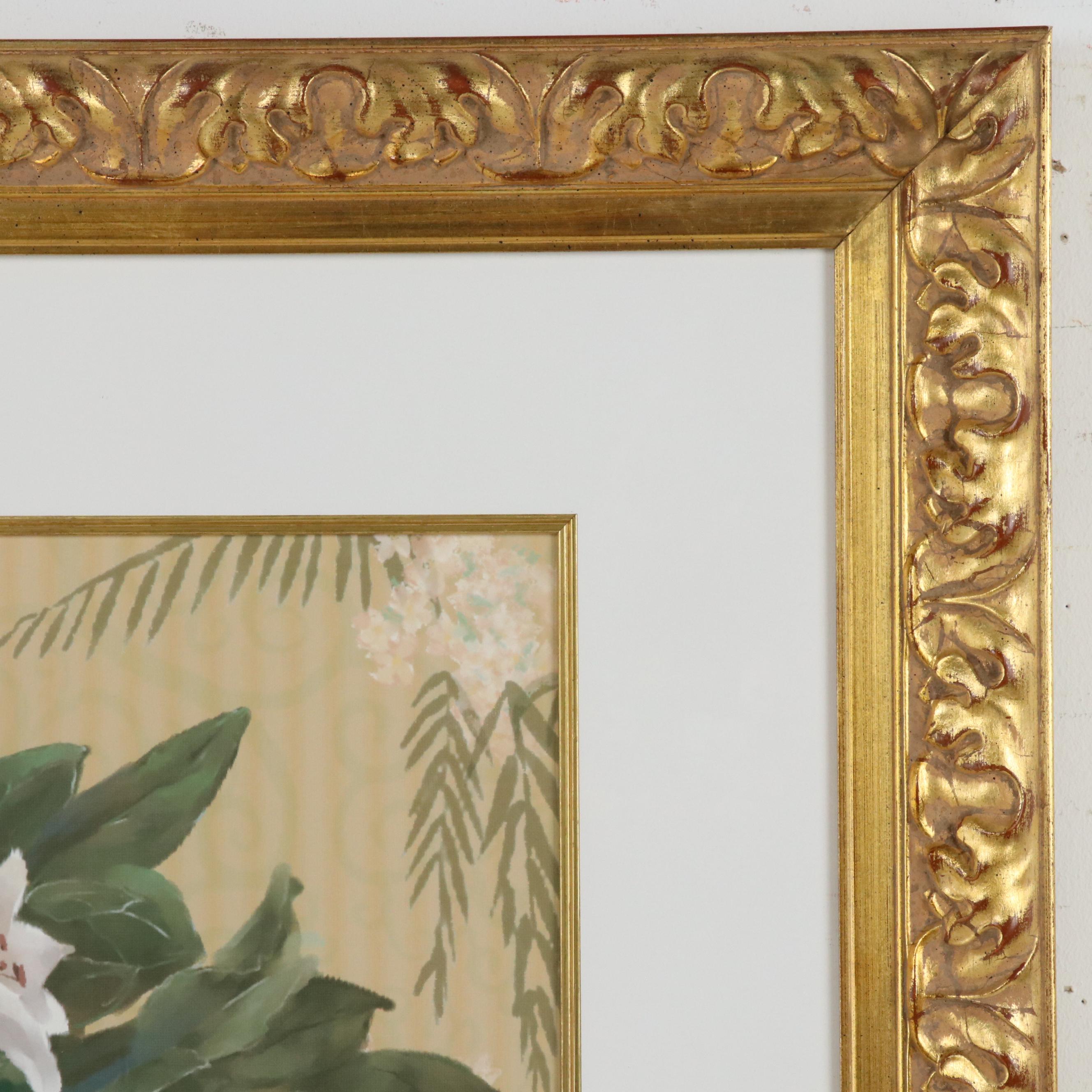 Kathy Haines Dench Large-Scale Offset Lithograph "Angel Trumpets II," 1998