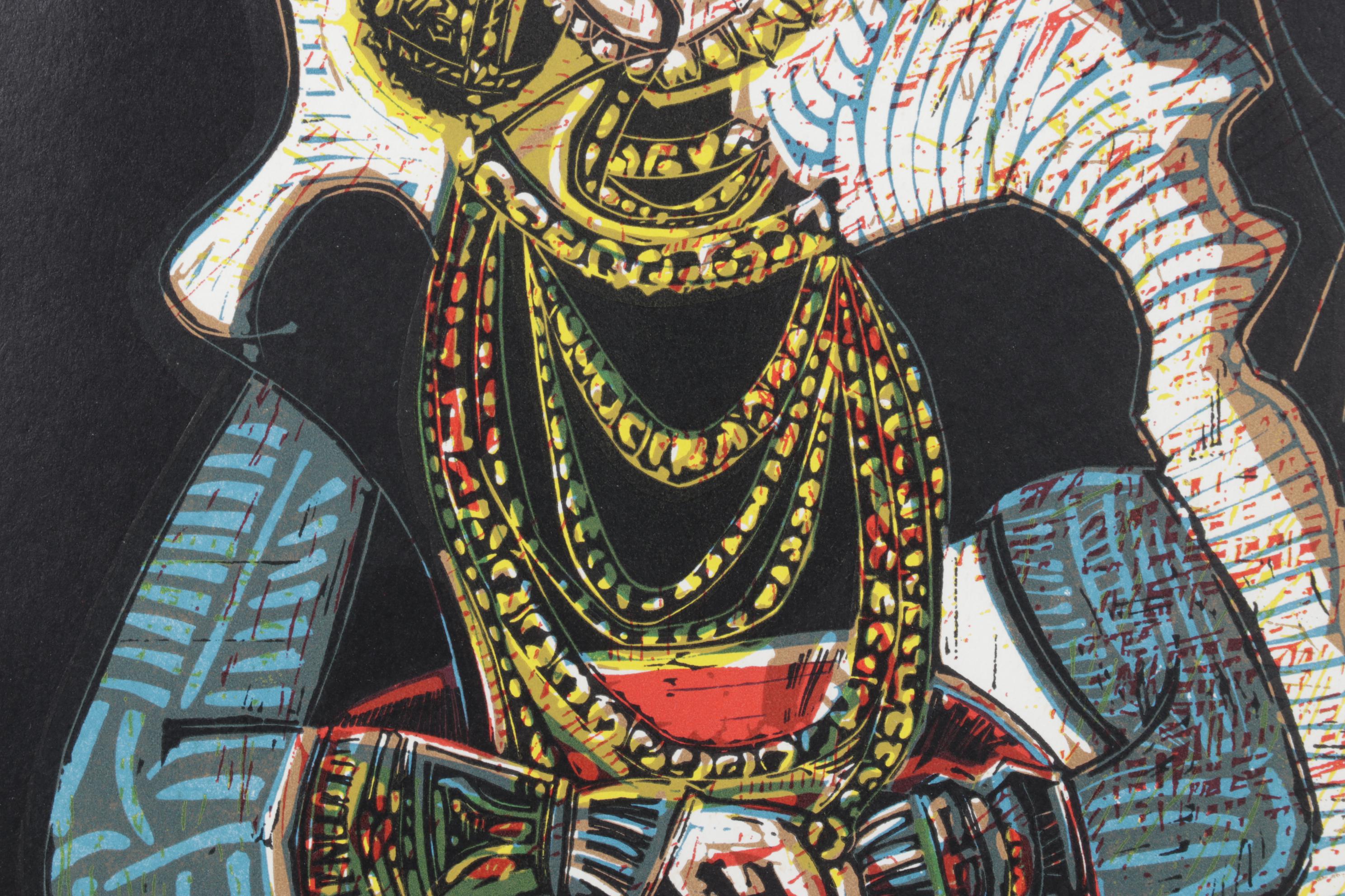 Pablo Picasso Linocut "Portrait of a Lady after Lucas Cranach", 1962