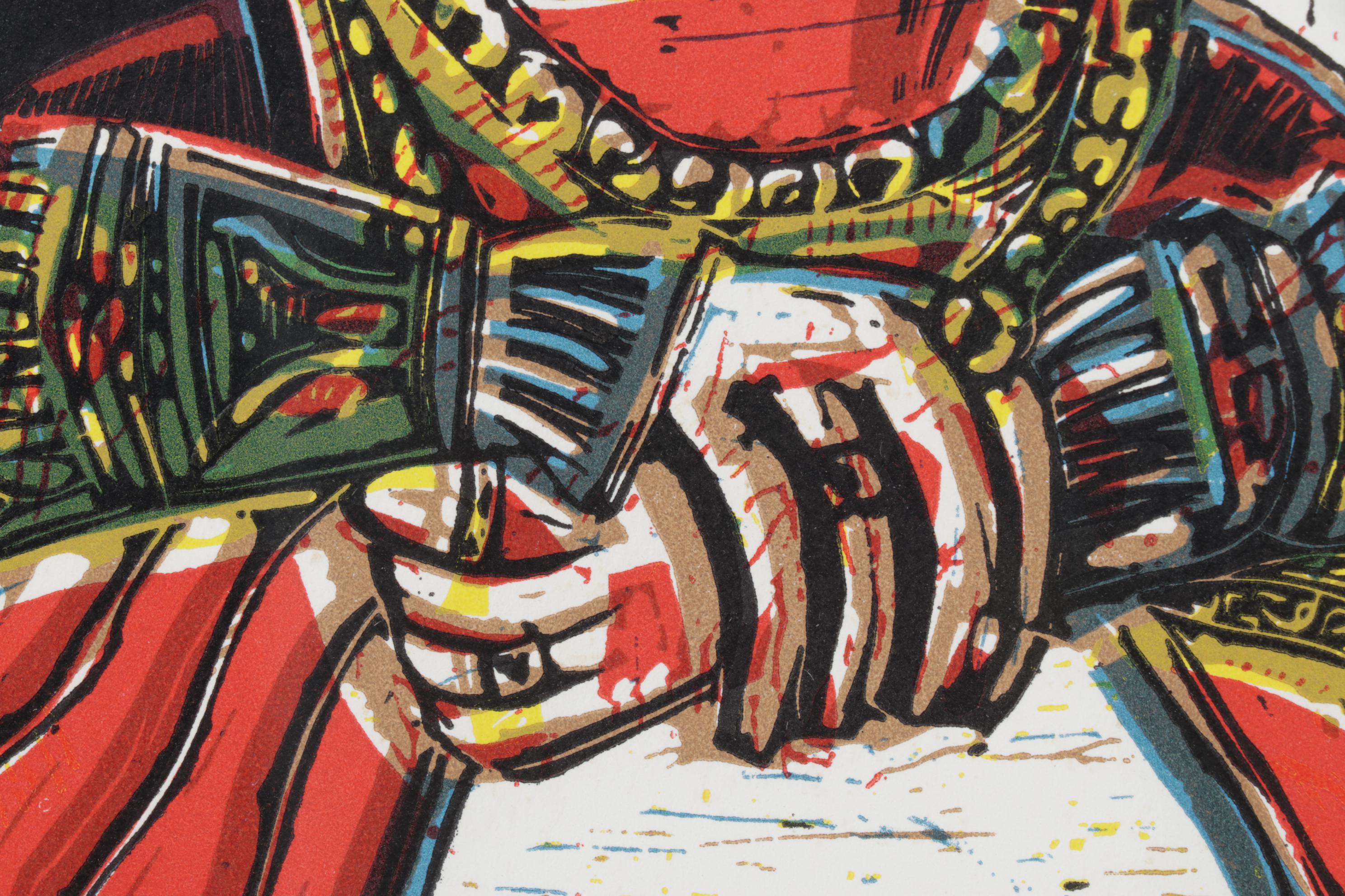 Pablo Picasso Linocut "Portrait of a Lady after Lucas Cranach", 1962