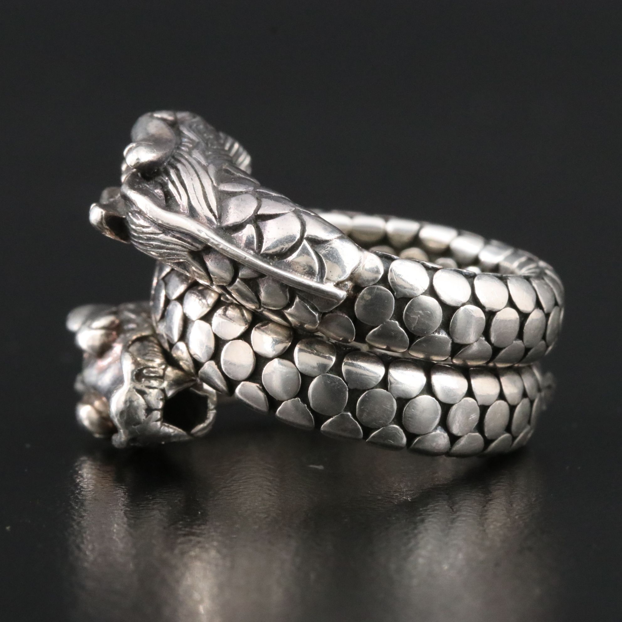 John Hardy Legends Naga Sterling Coil Ring