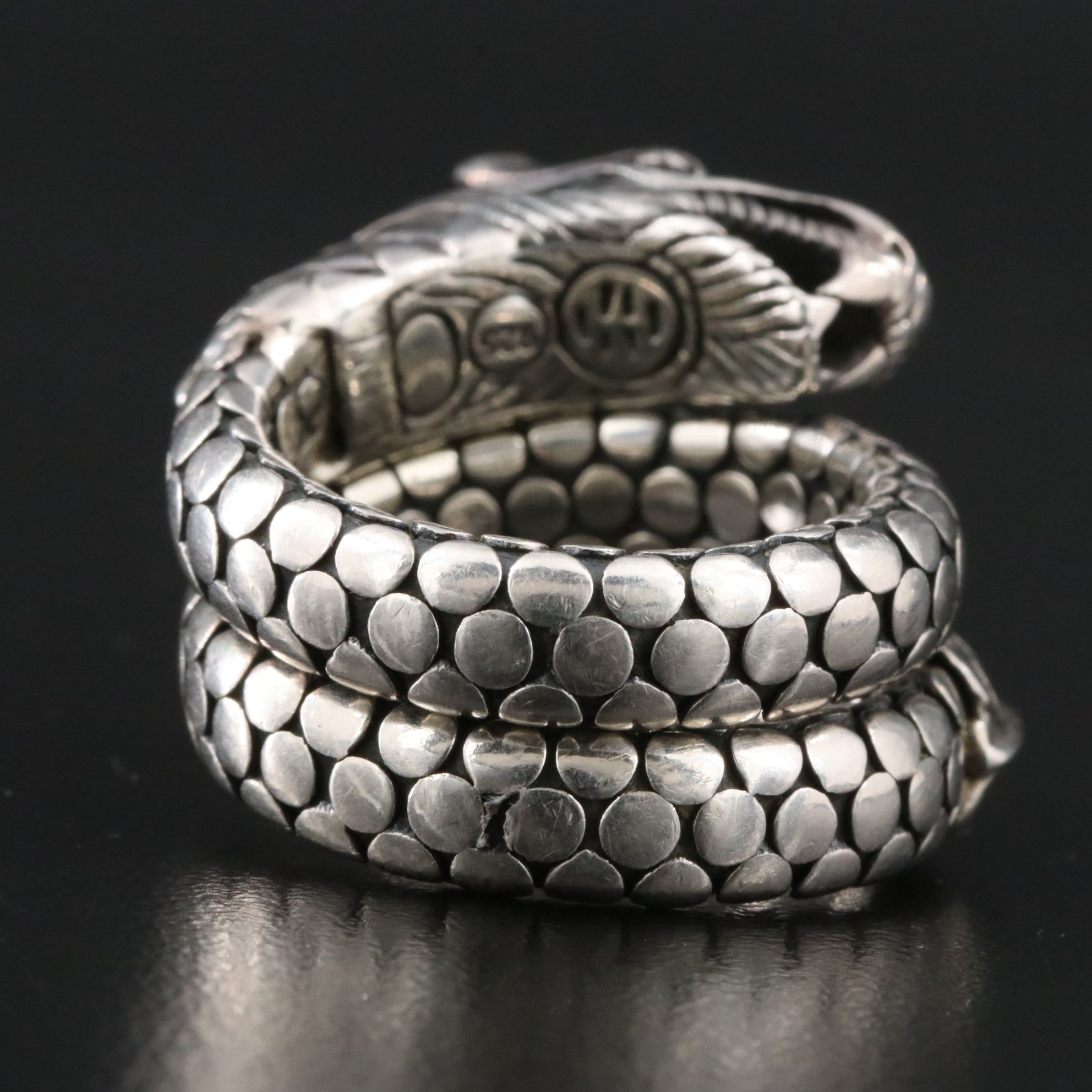 John Hardy Legends Naga Sterling Coil Ring