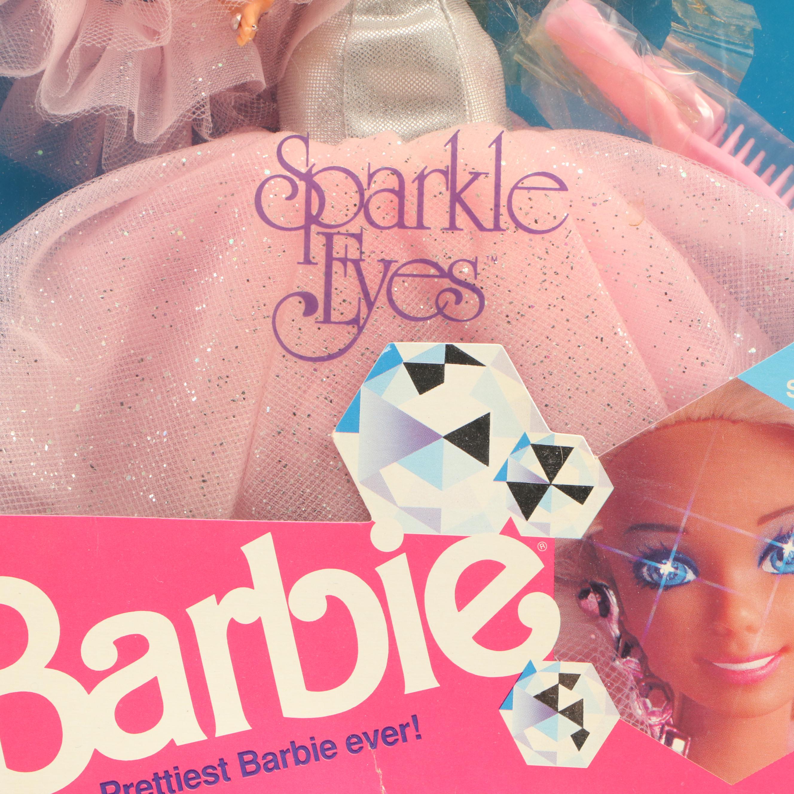 Mattel "Sparkle Eyes," "Super Star," and "40th Anniversary" Barbie Dolls