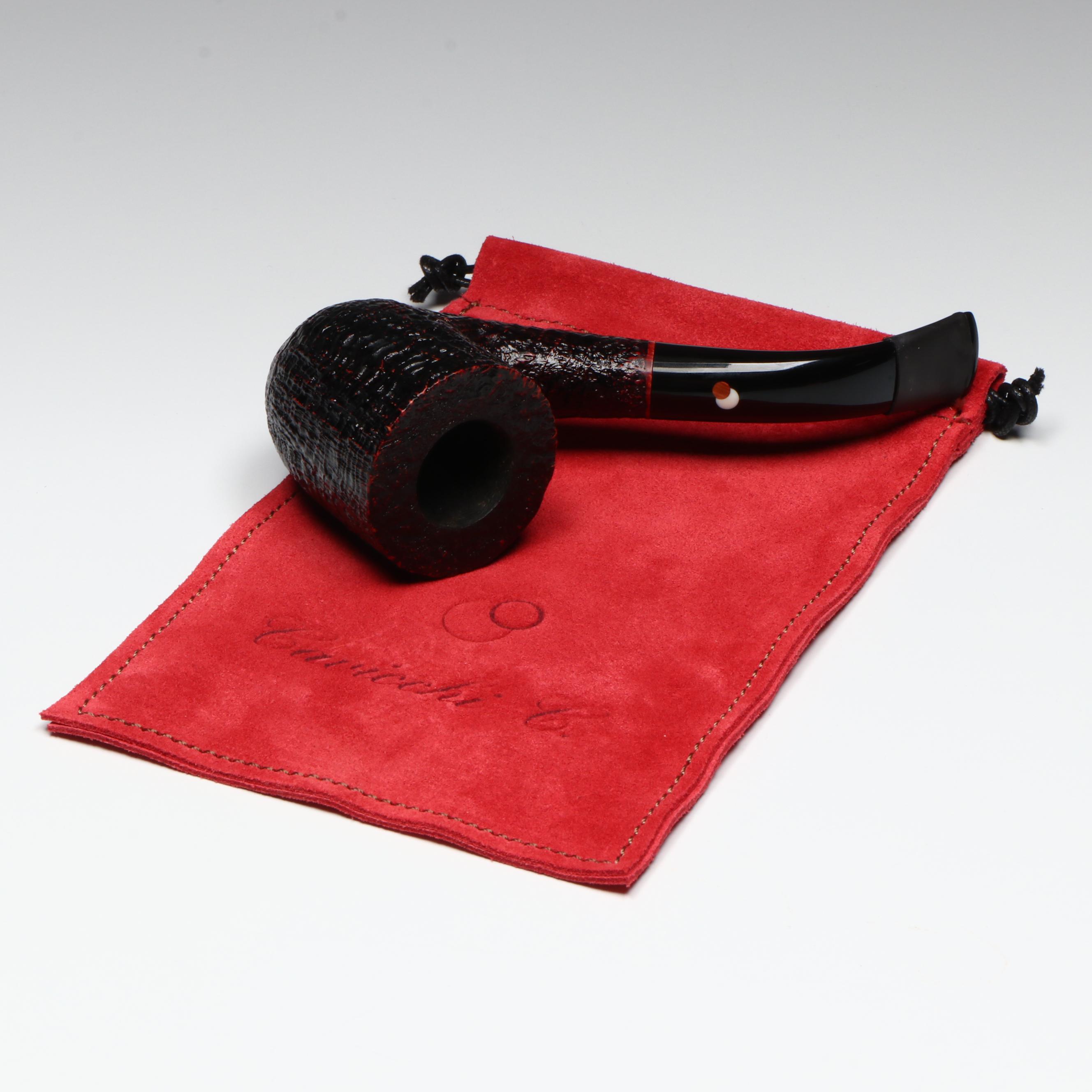 Claudio Cavicchi Italian Briar Wood Bent Brandy Tobacco Pipe