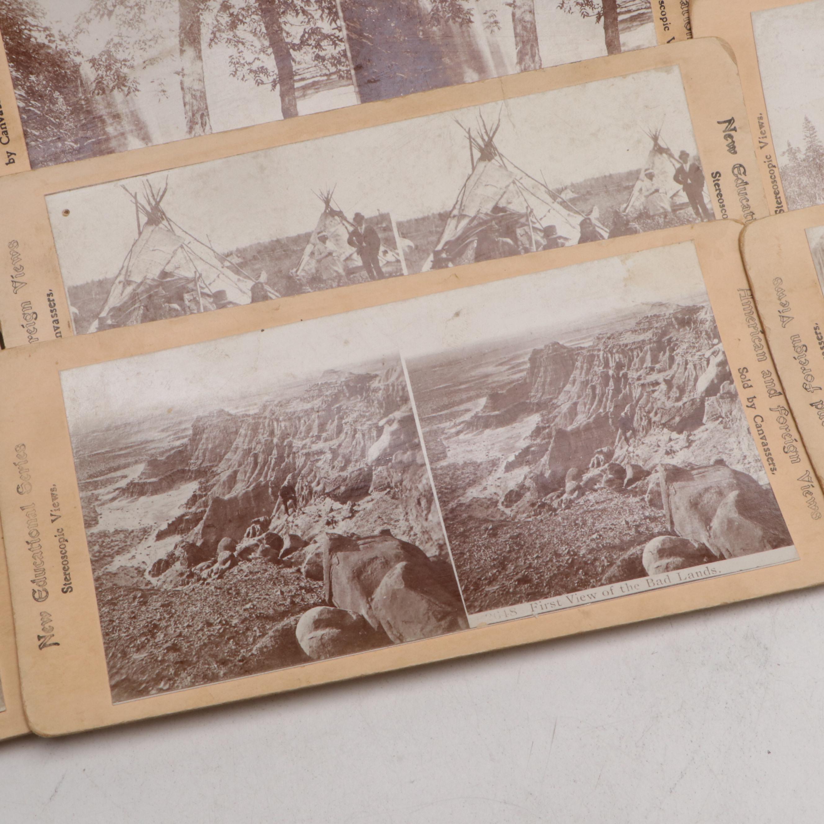 Sun Sculpture and Other Stereoscope View Cards, Late 19th to Early 20th Century