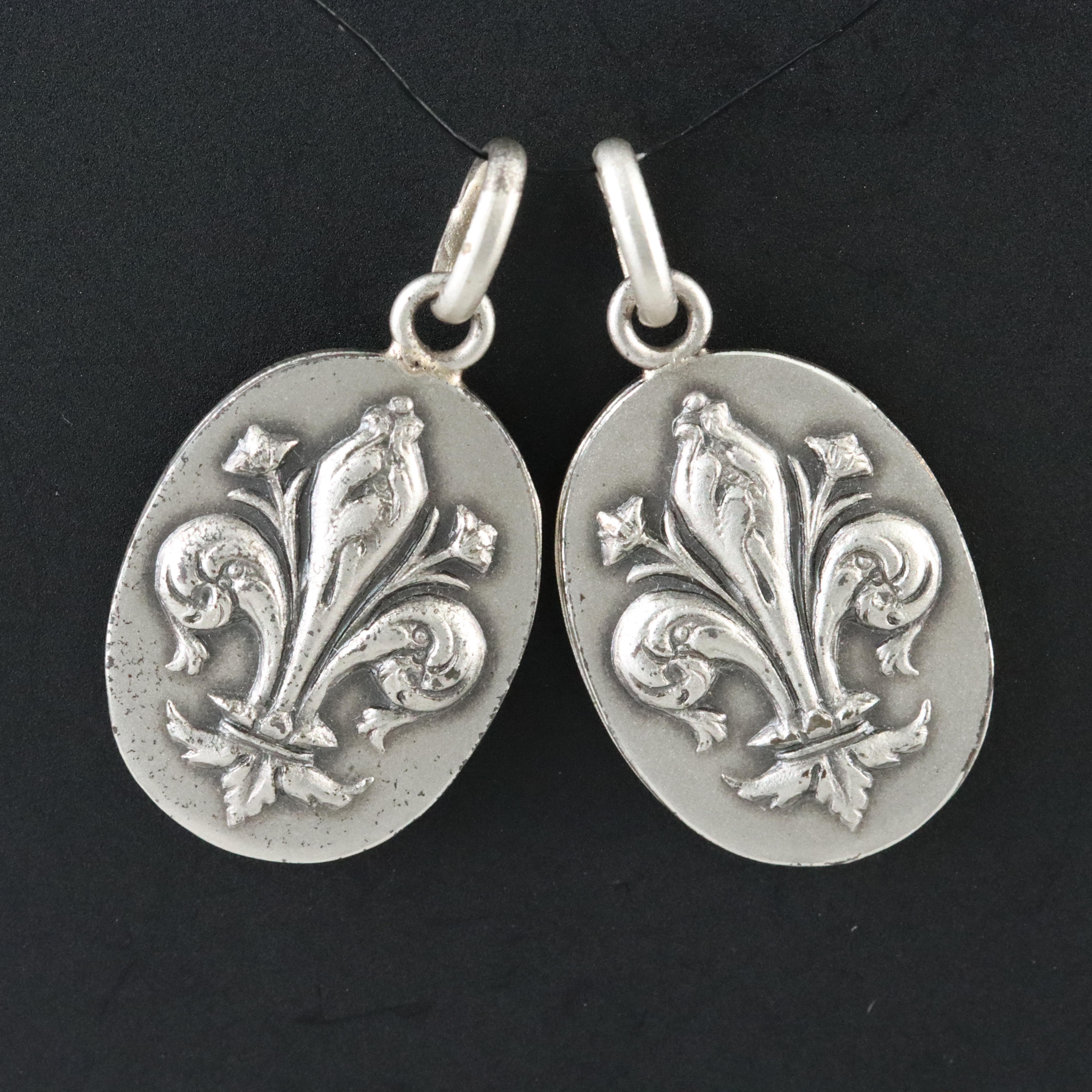 Sterling Fleur-de-Lis Pendants