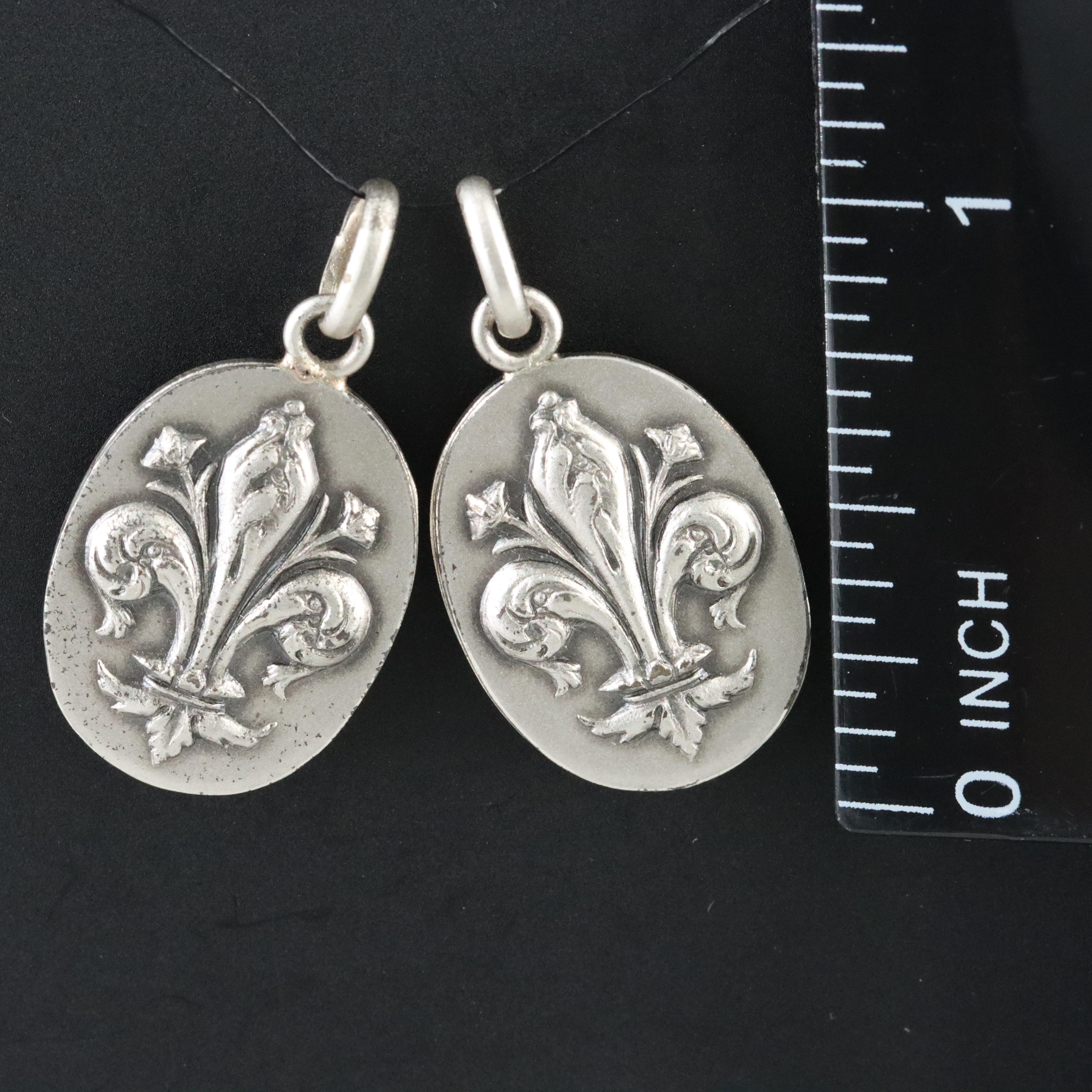 Sterling Fleur-de-Lis Pendants