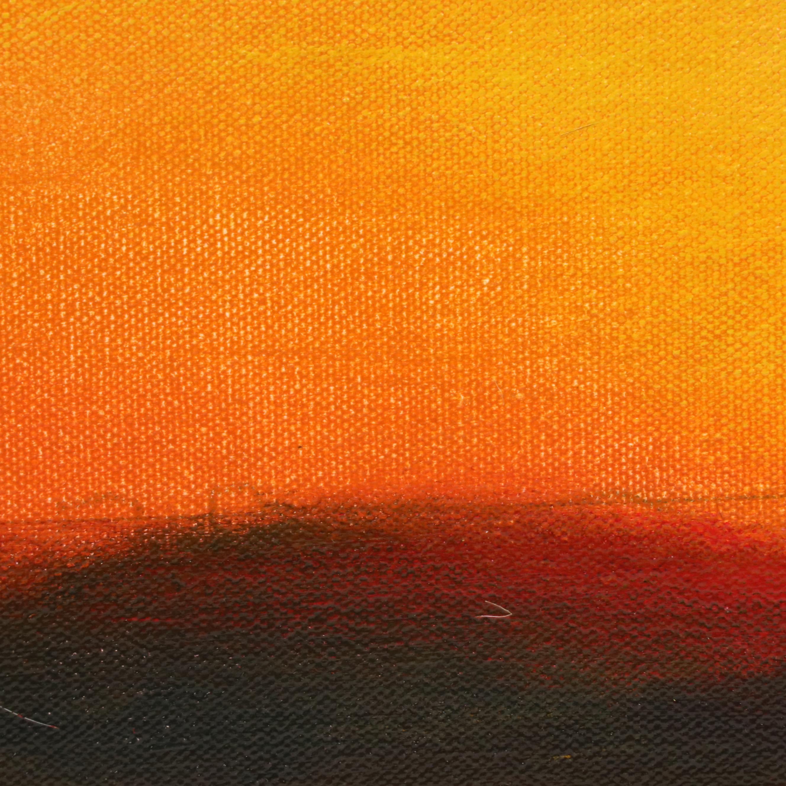 Robert R. Lackney Landscape Acrylic Painting "Magic Day," 21st Century