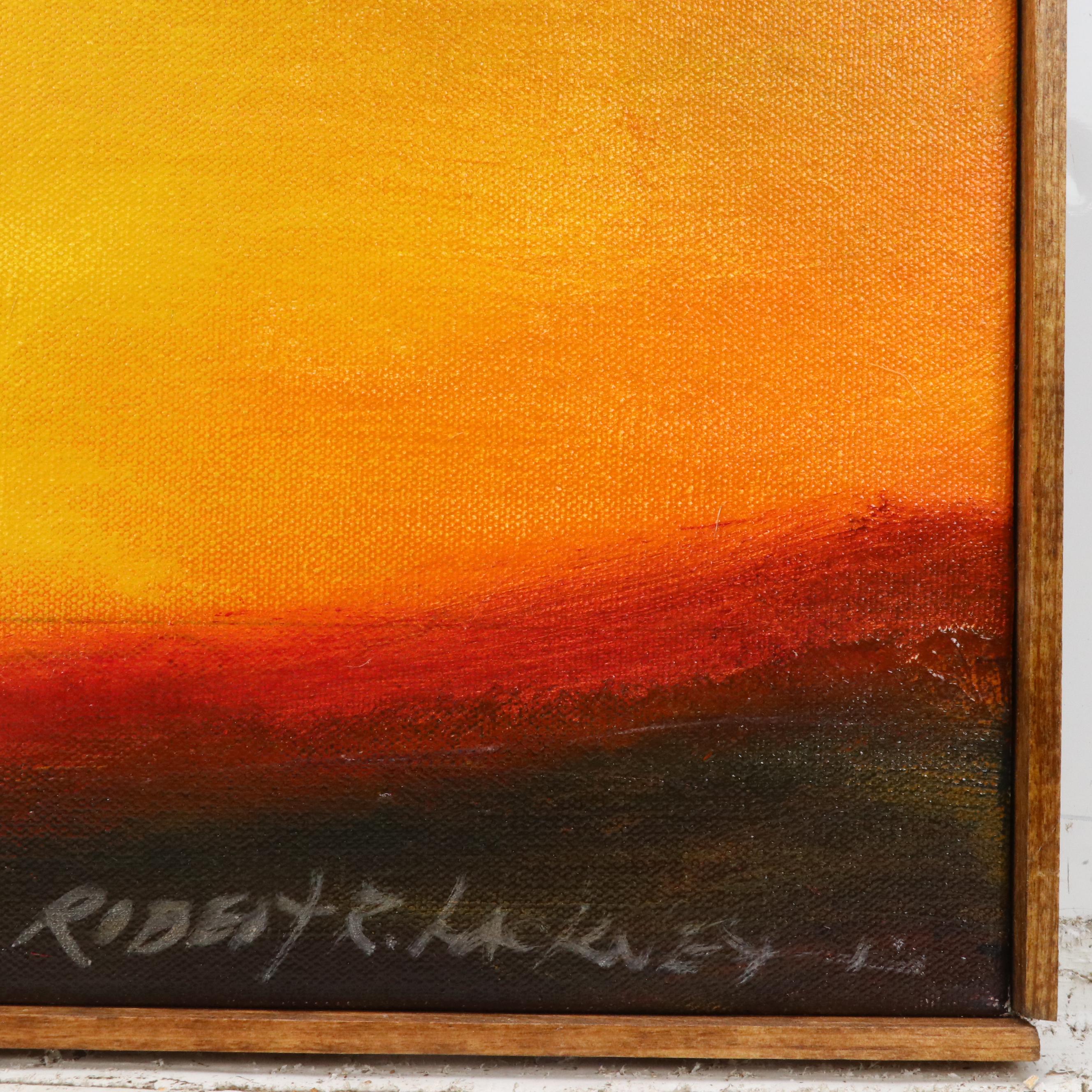 Robert R. Lackney Landscape Acrylic Painting "Magic Day," 21st Century