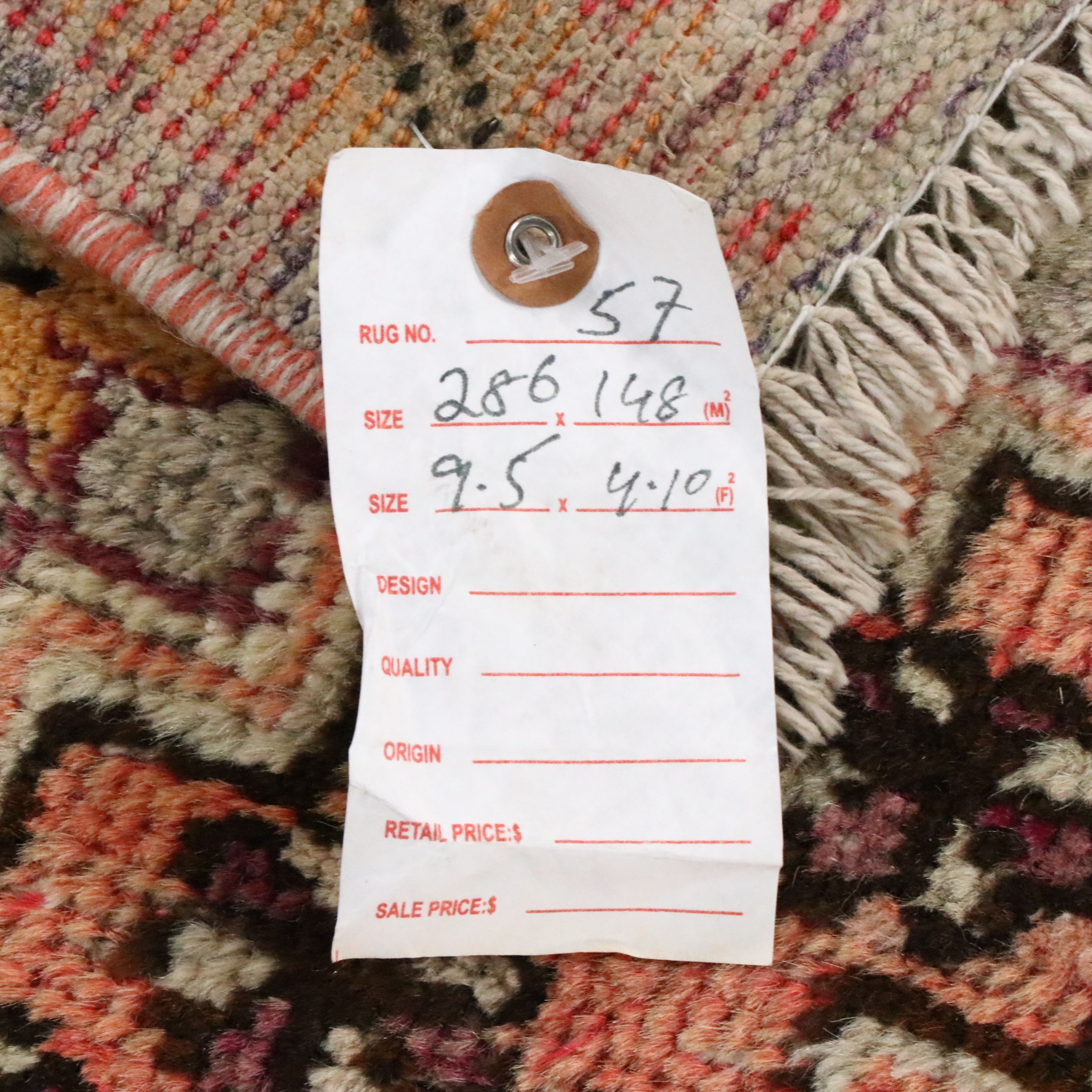 4'10 x 9'5 Hand-Knotted East Turkestan Khotan Area Rug