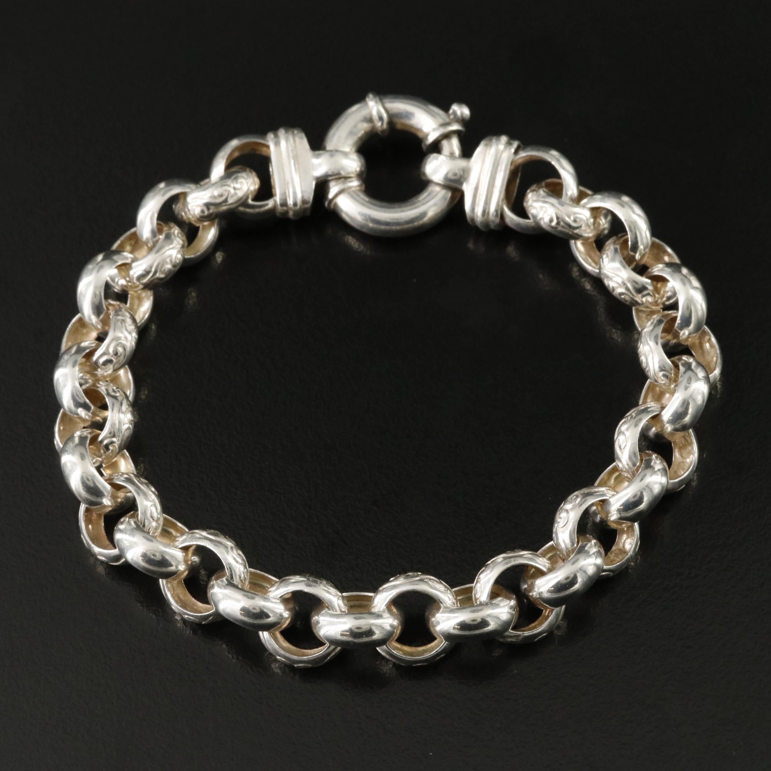 Sterling Rolo Link Bracelet