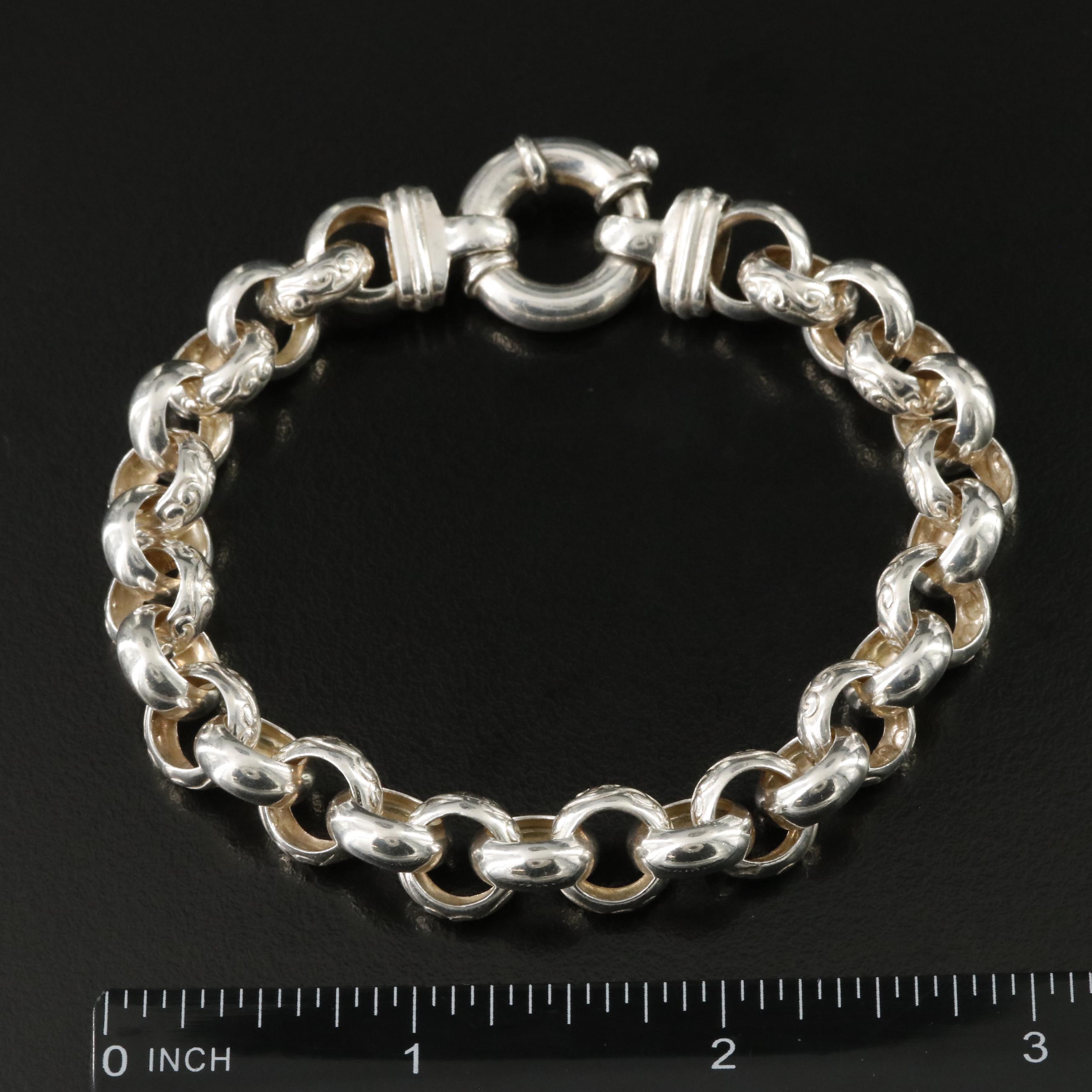 Sterling Rolo Link Bracelet
