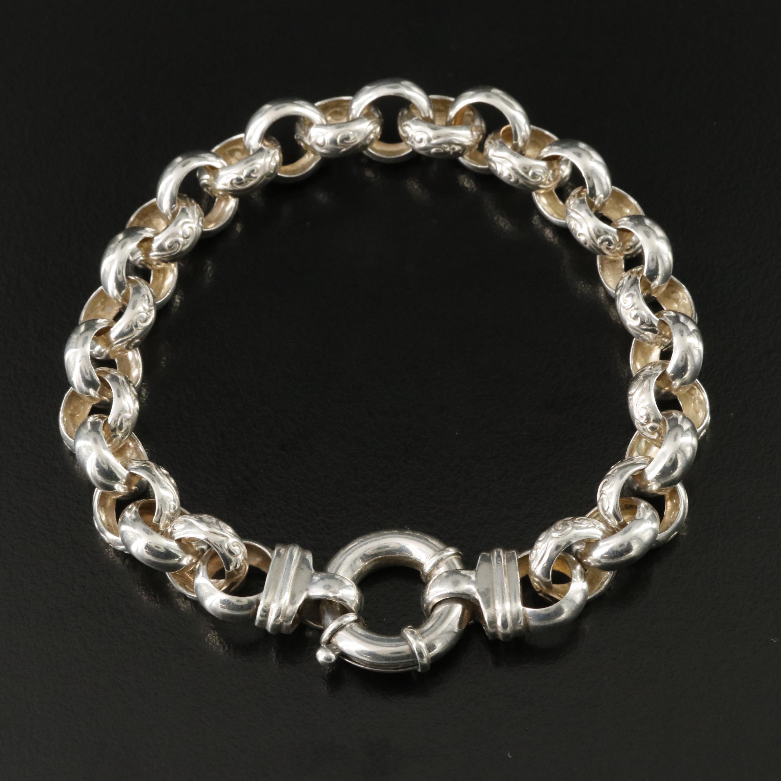 Sterling Rolo Link Bracelet
