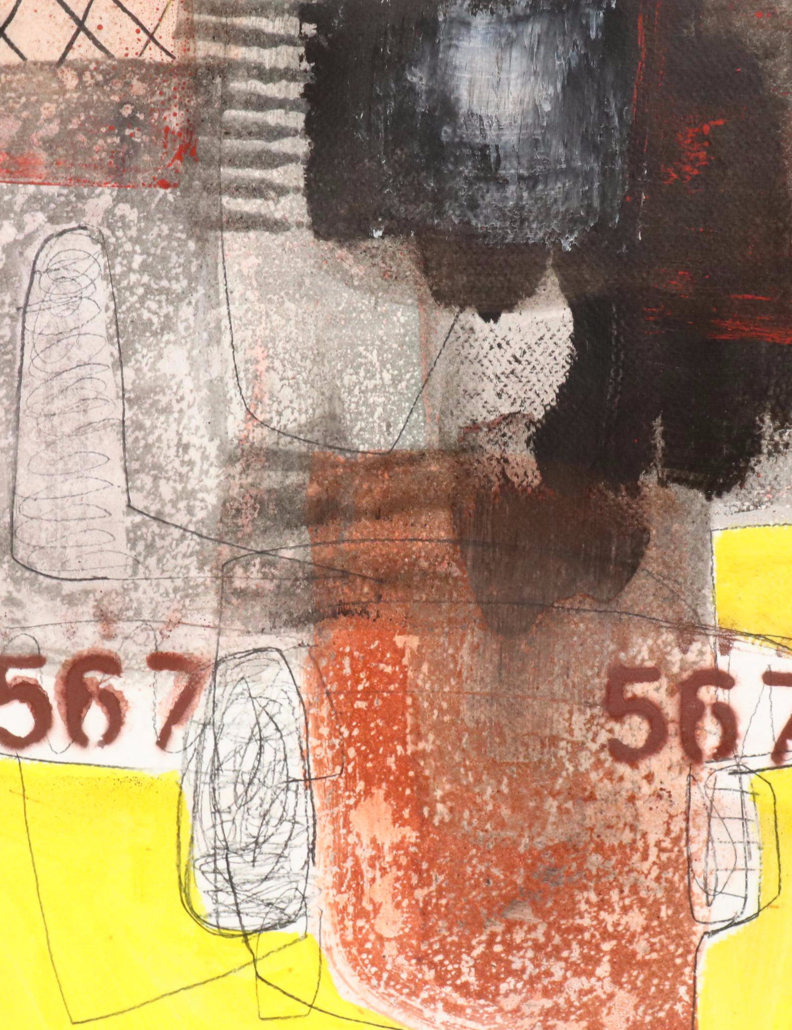 Michel Blázquez Mixed Media Painting "Untitled Abstract," 2025