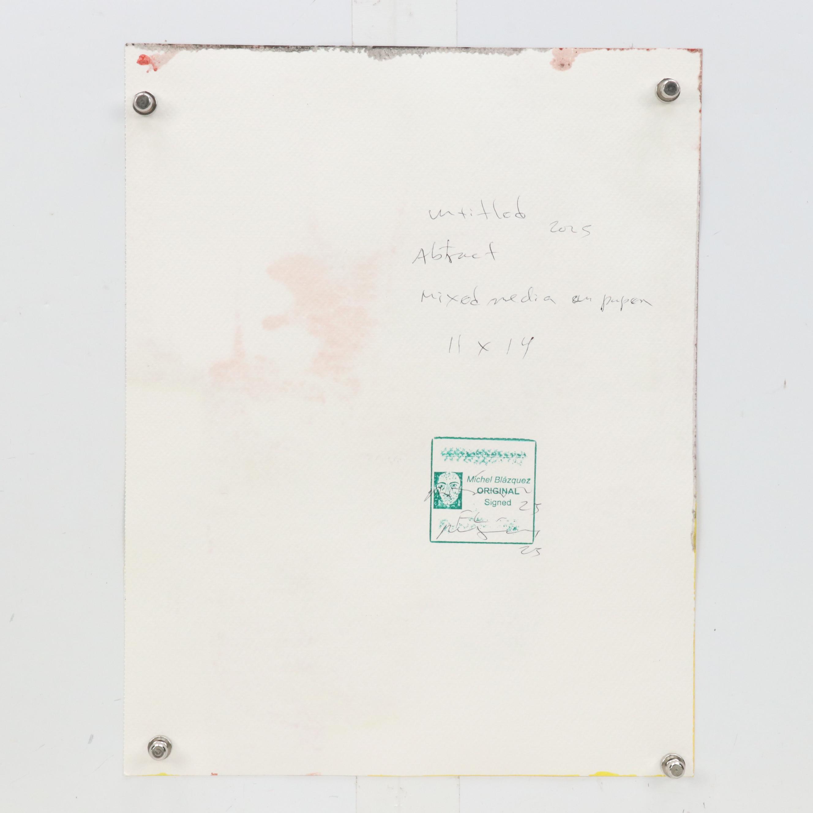 Michel Blázquez Mixed Media Painting "Untitled Abstract," 2025