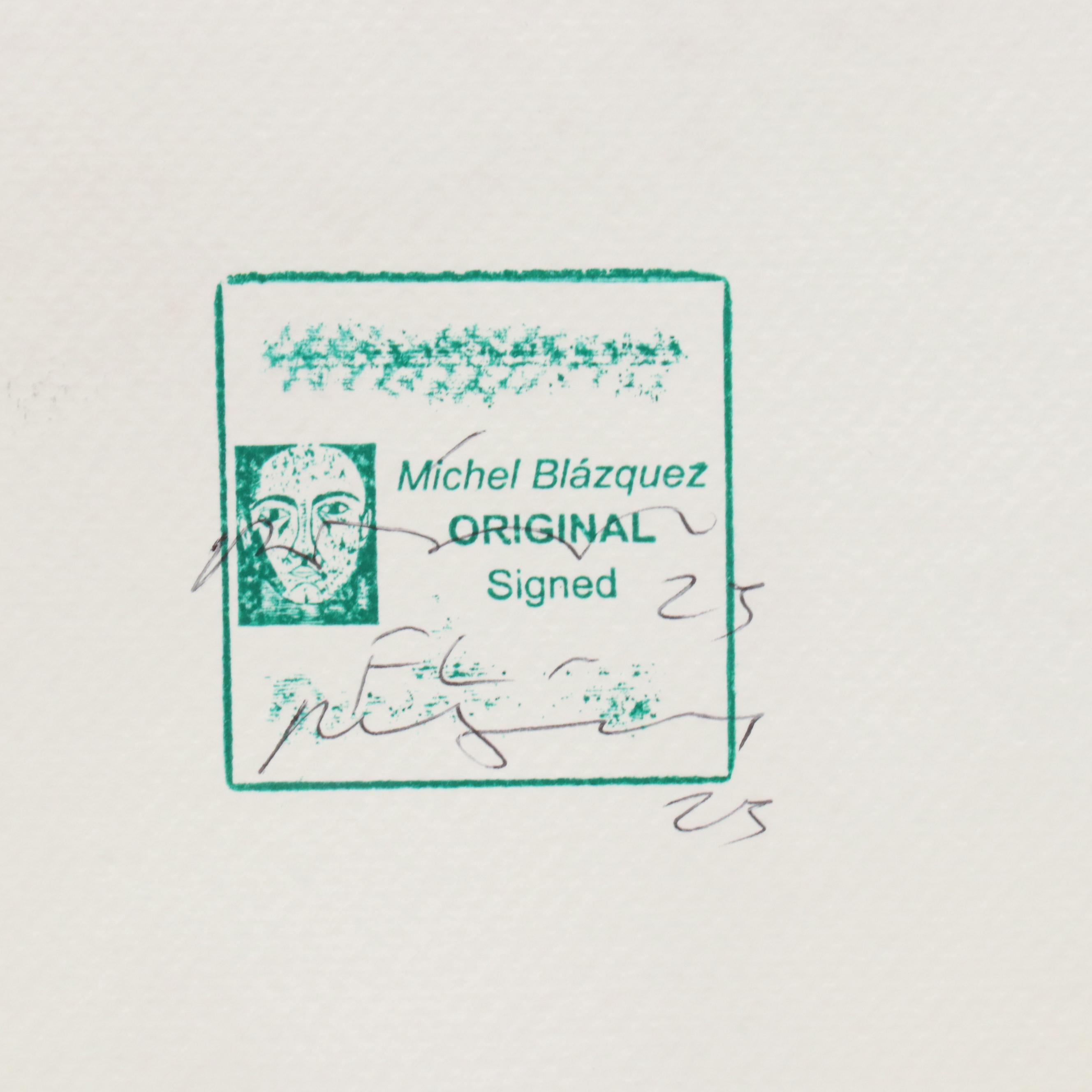 Michel Blázquez Mixed Media Painting "Untitled Abstract," 2025