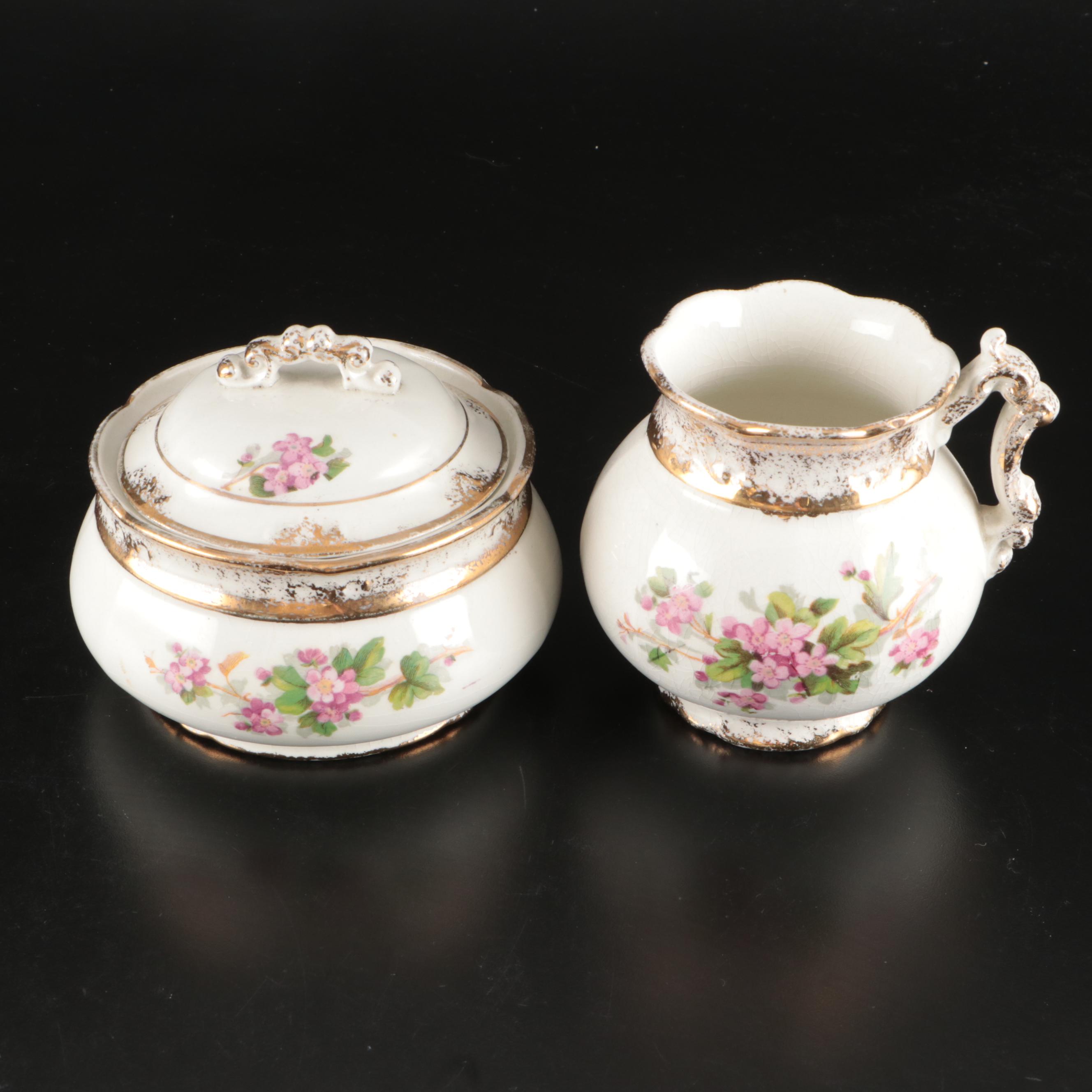D.F. Haynes & Co. American Earthenware "Corsican" Ceramic Chamber Set