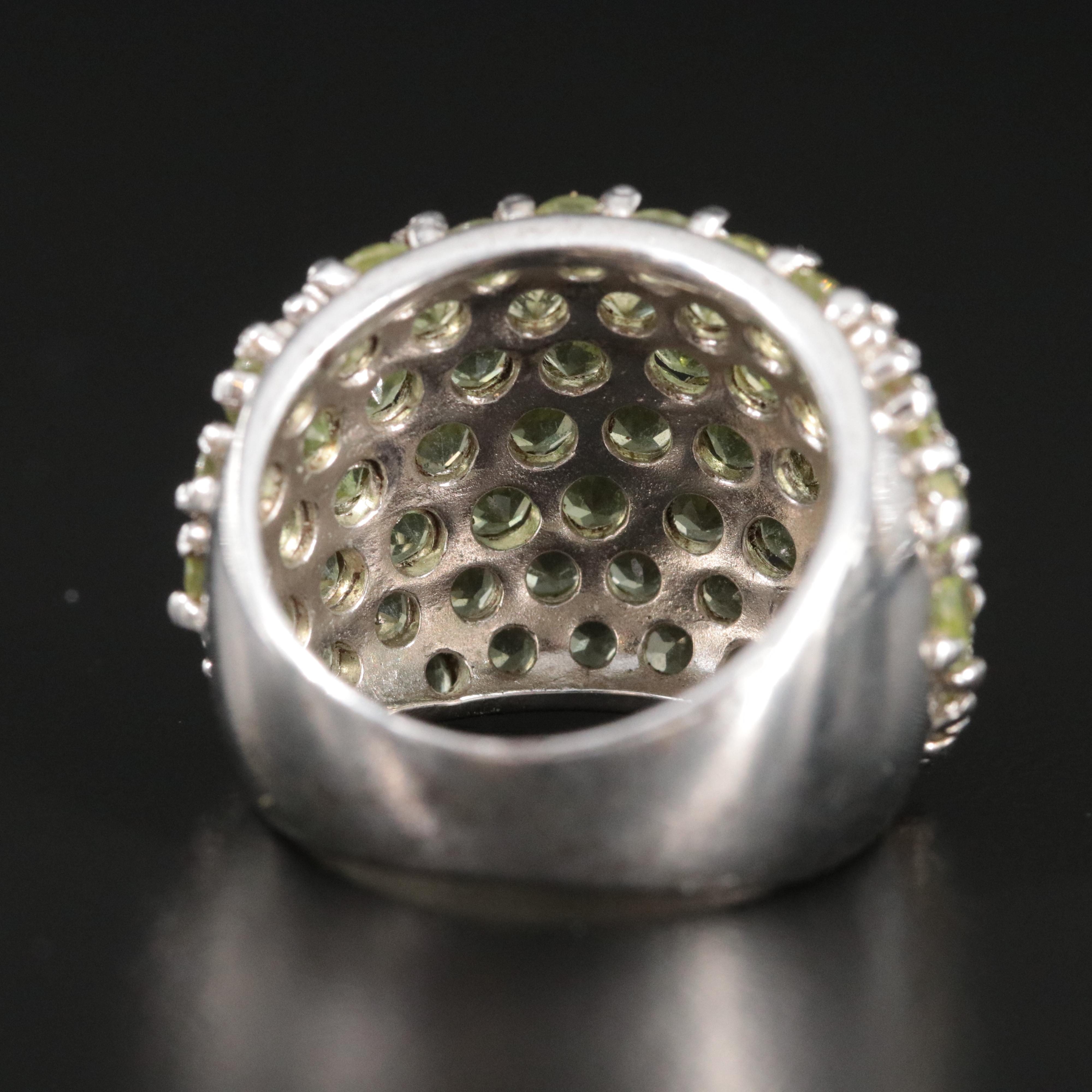 Sterling Peridot Dome Ring