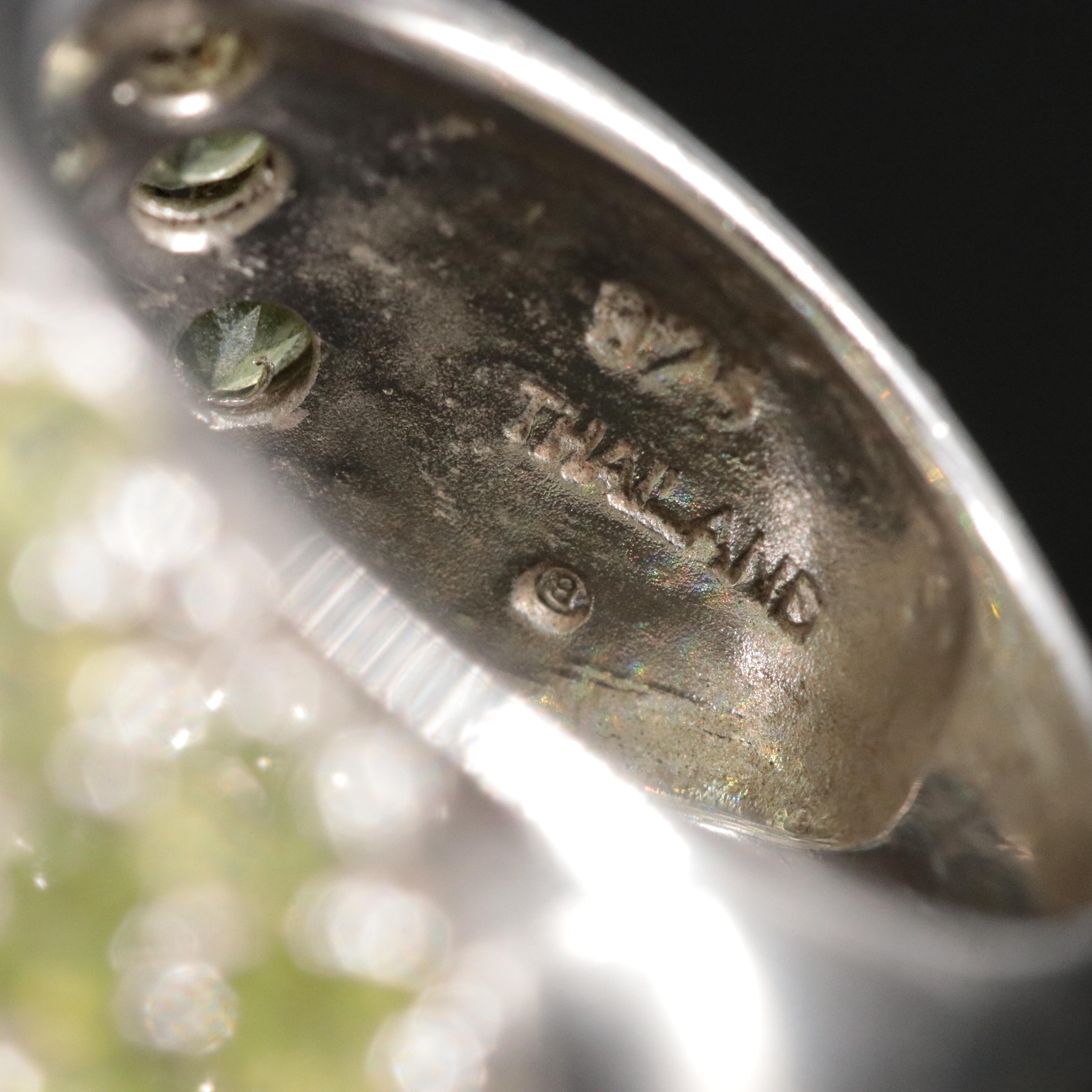 Sterling Peridot Dome Ring