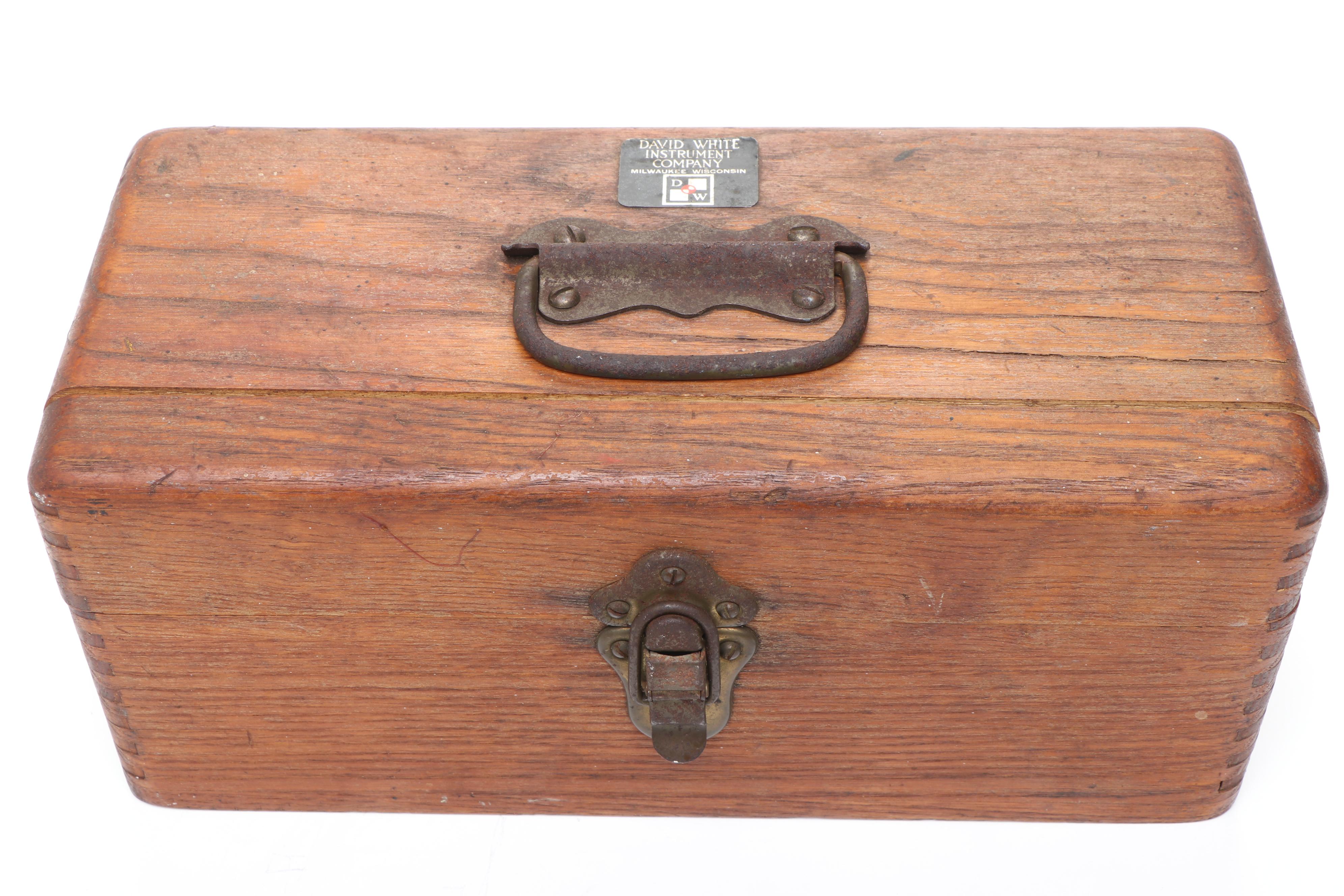 David White Instrument Co. Surveyor's Transit with Wood Case